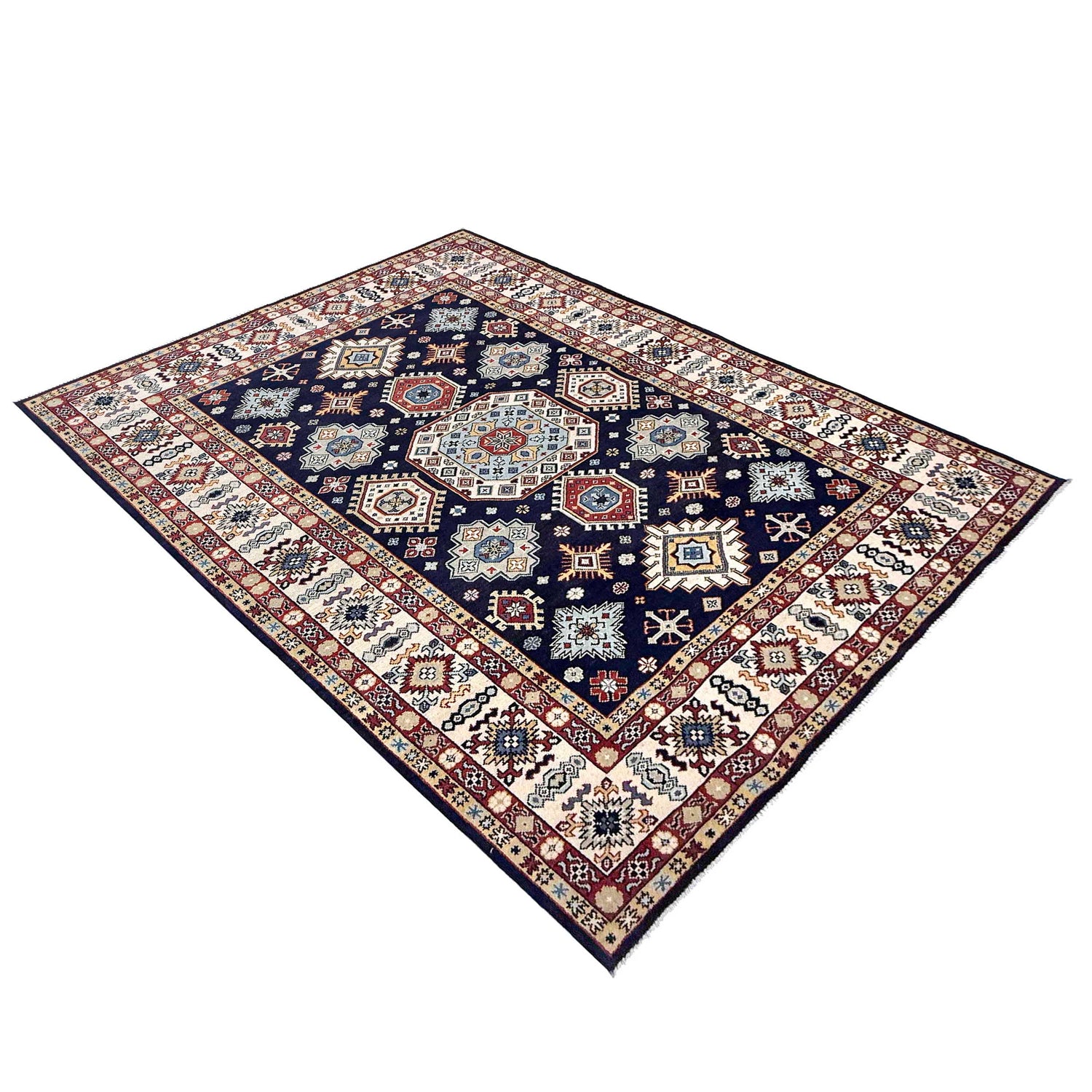 Blue Color Kazak Rug 6' 1" x 9' 2" (ft) - No. G37576