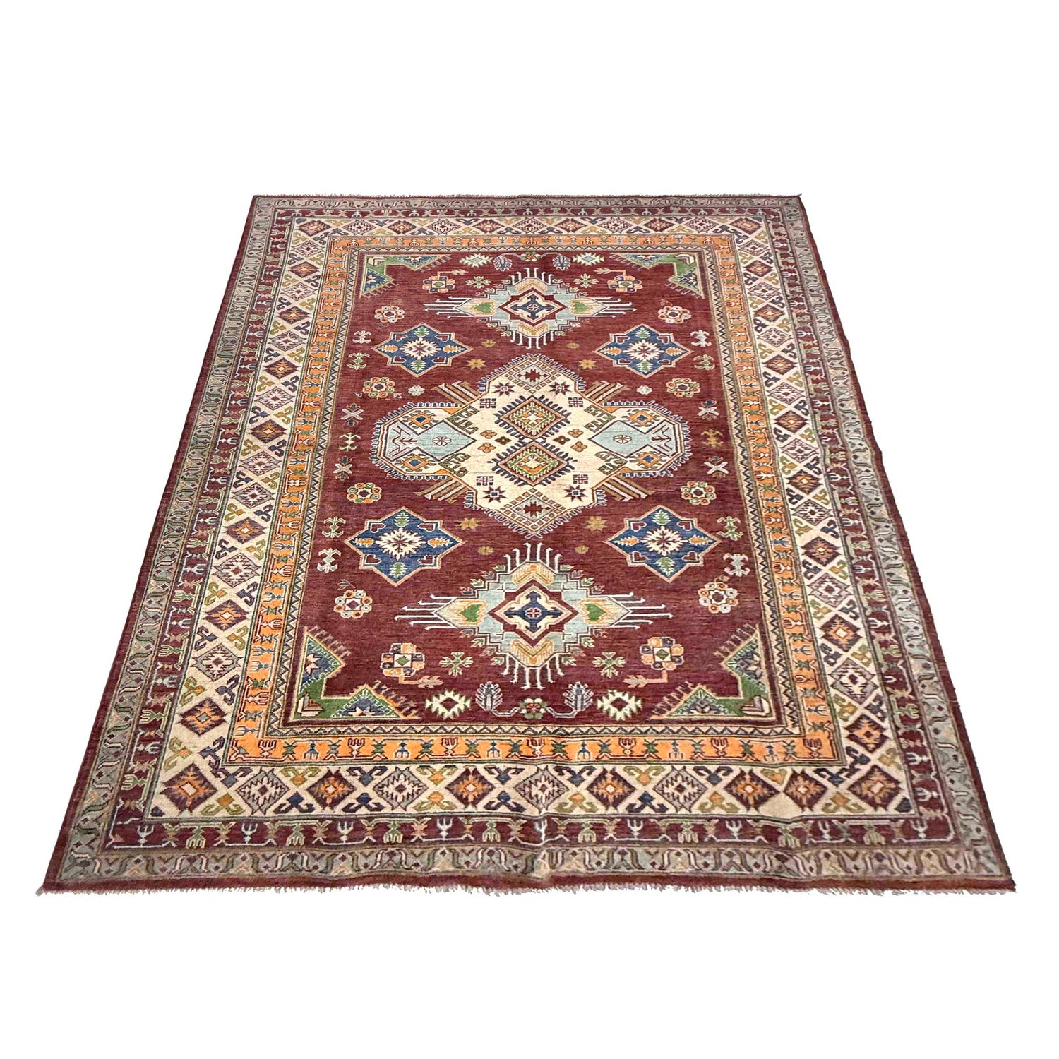 Oriental Kazak Rug 6' 7" x 9' 11" (ft) - No. G37578