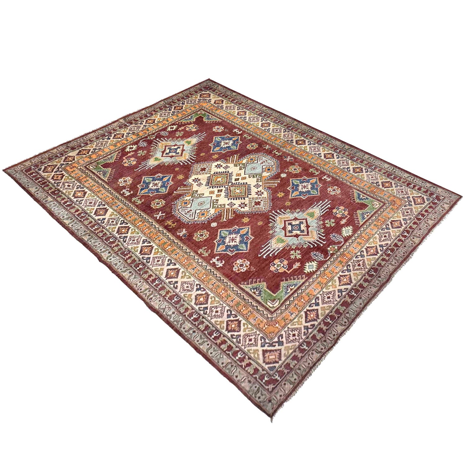 Oriental Kazak Rug 6' 7" x 9' 11" (ft) - No. G37578