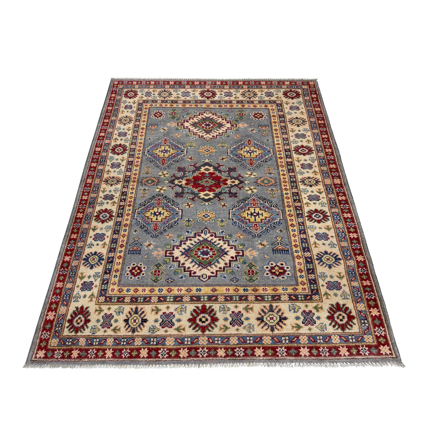 Oriental Kazak Rug 4' 0" x 6' 1" (ft) - No. G37579
