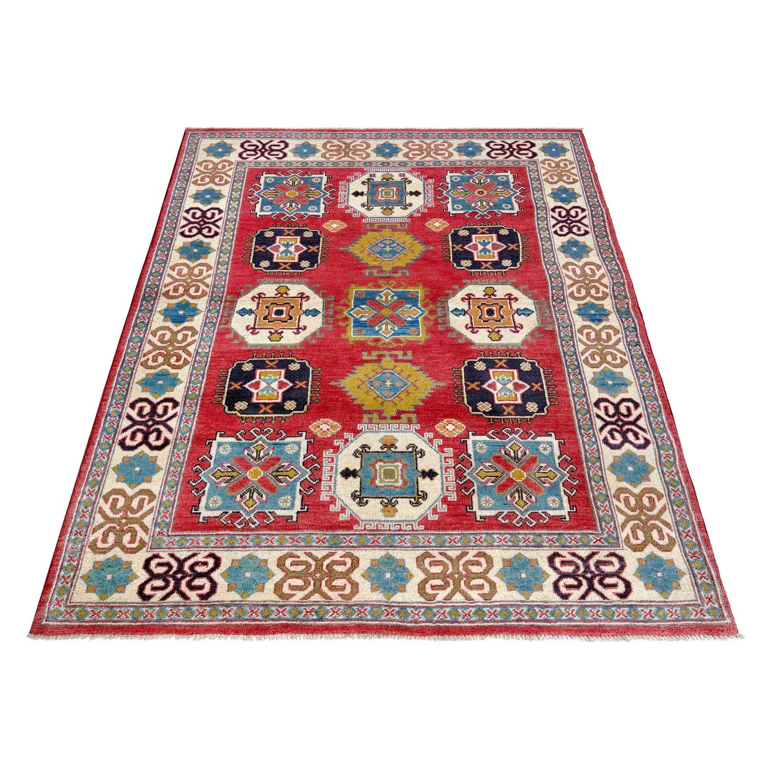 Hand Knotted Kazak Rug 5' 0" x 6' 6" (ft) - No. G37580