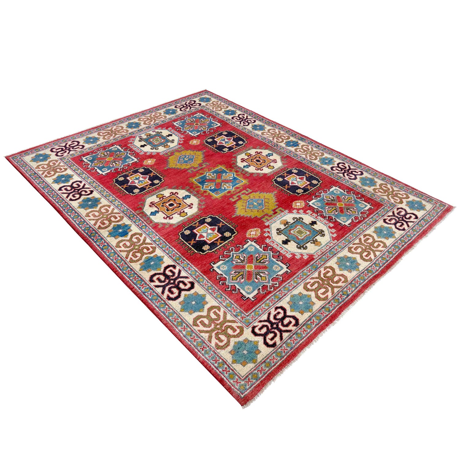 Hand Knotted Kazak Rug 5' 0" x 6' 6" (ft) - No. G37580