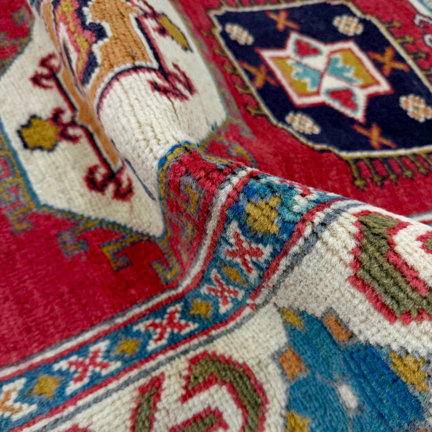 Hand Knotted Kazak Rug 5' 0" x 6' 6" (ft) - No. G37580