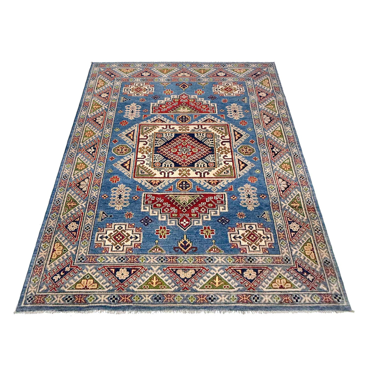 Oriental Kazak Rug 5' 0" x 6' 11" (ft) - No. G37581