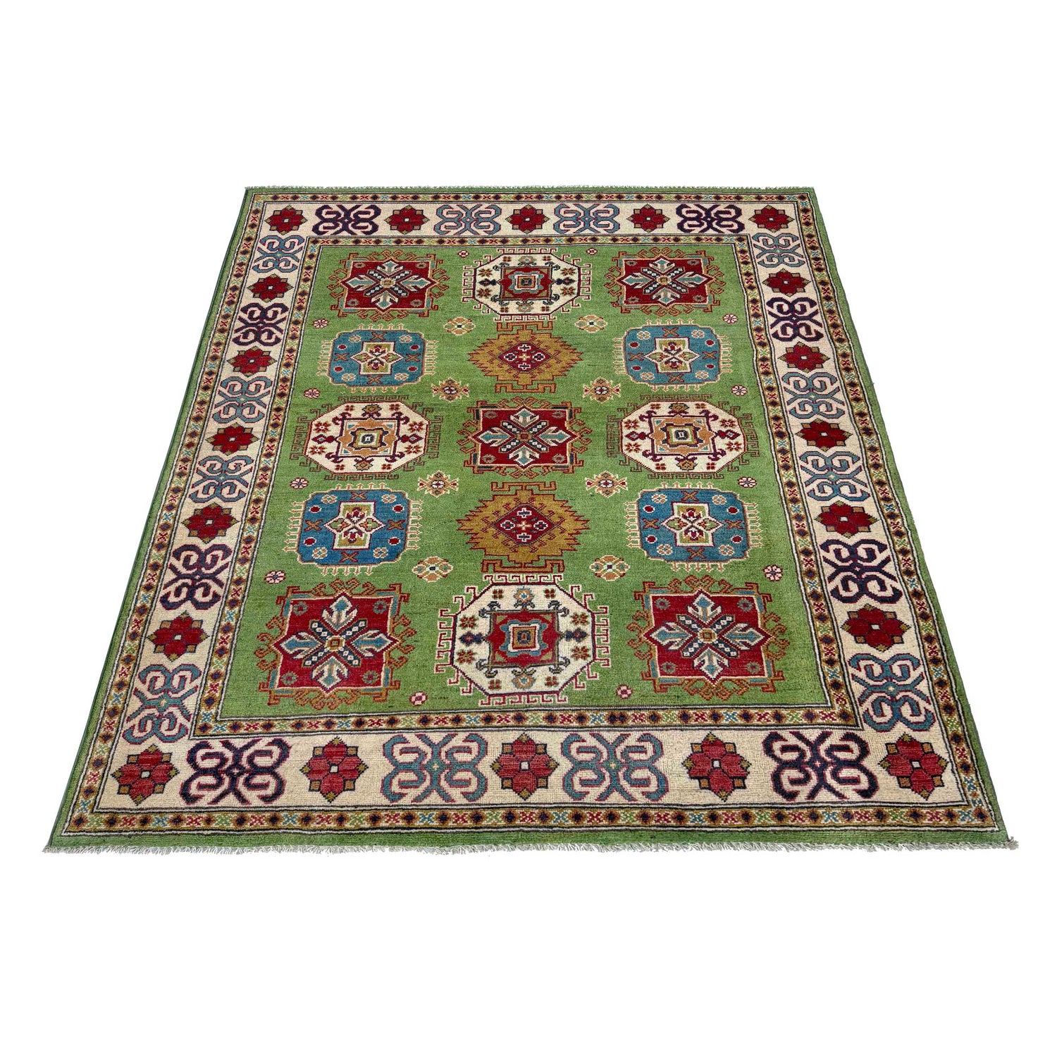 Hand Knotted Kazak Rug 4' 11" x 6' 4" (ft) - No. G37583