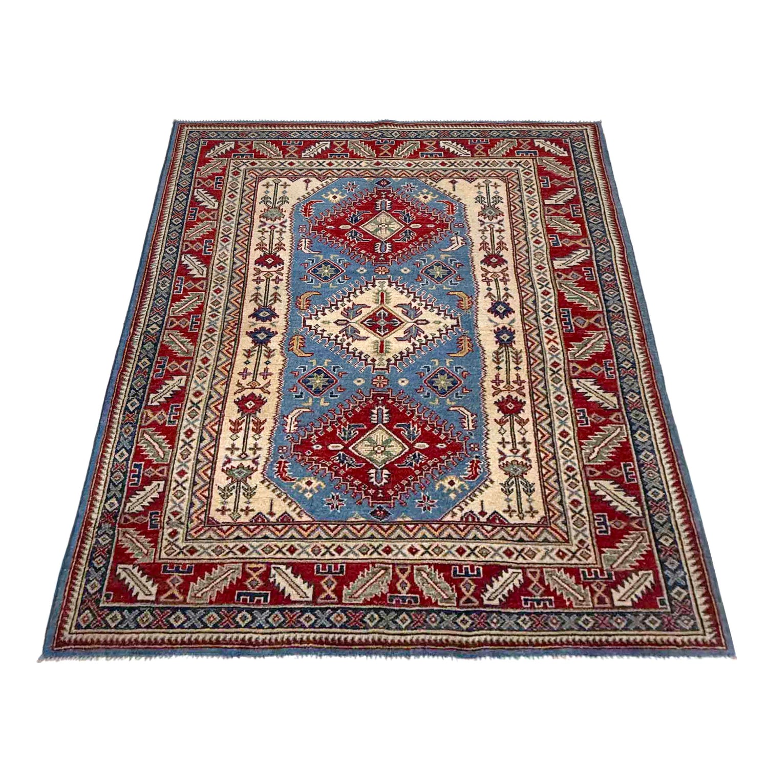 Oriental Kazak Rug 5' 1" x 6' 7" (ft) - No. G37587