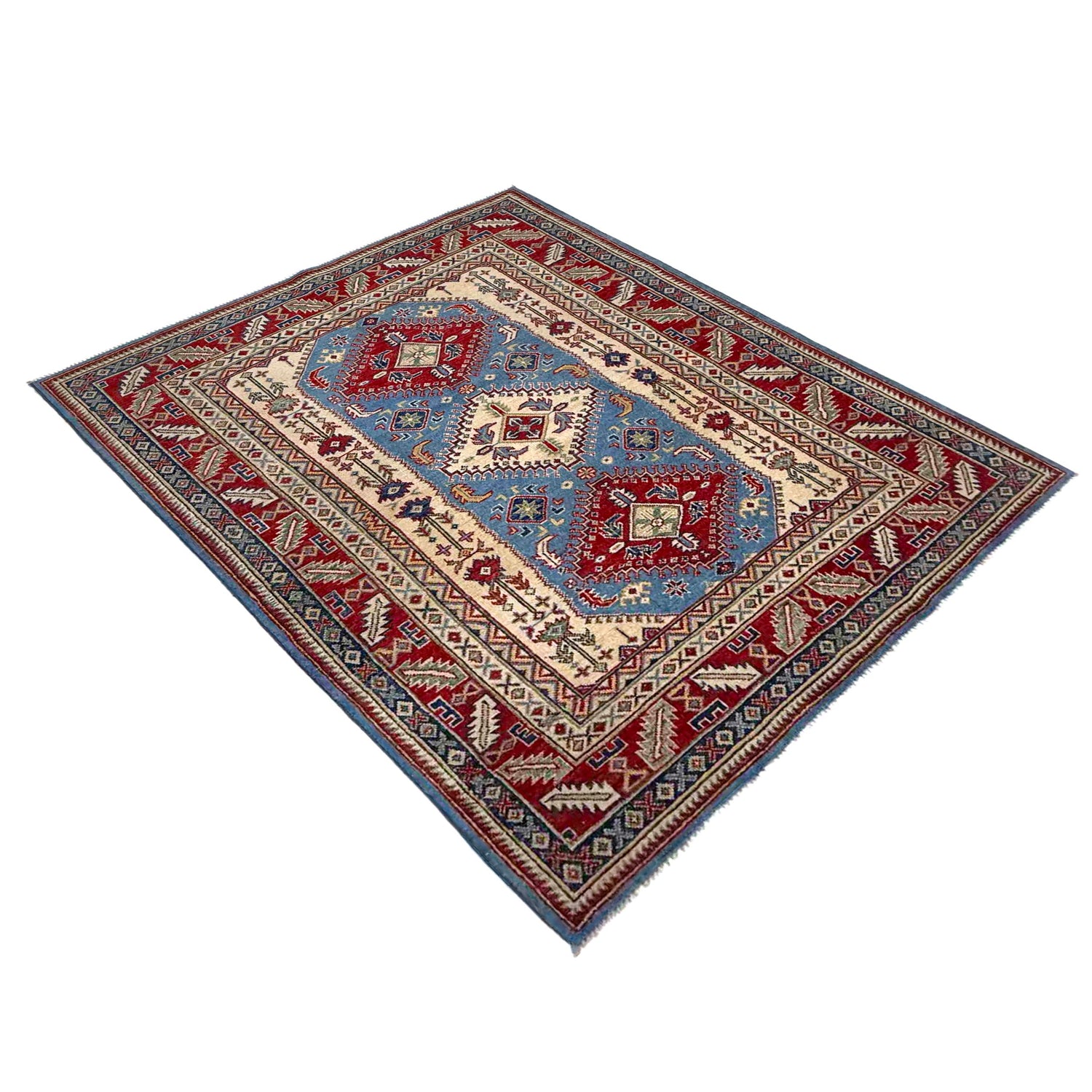 Oriental Kazak Rug 5' 1" x 6' 7" (ft) - No. G37587