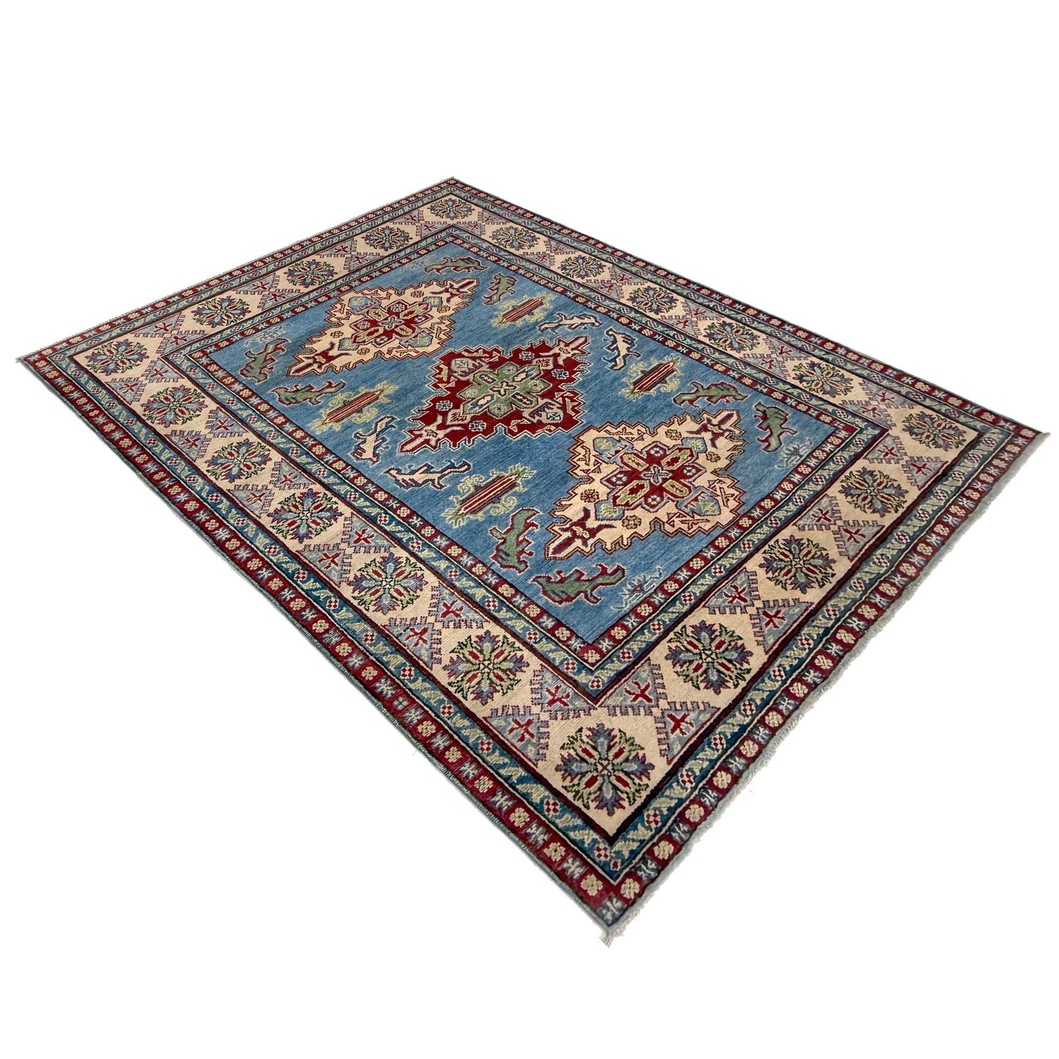 Blue Color Kazak Rug 4' 11" x 6' 9" (ft) - No. G37588