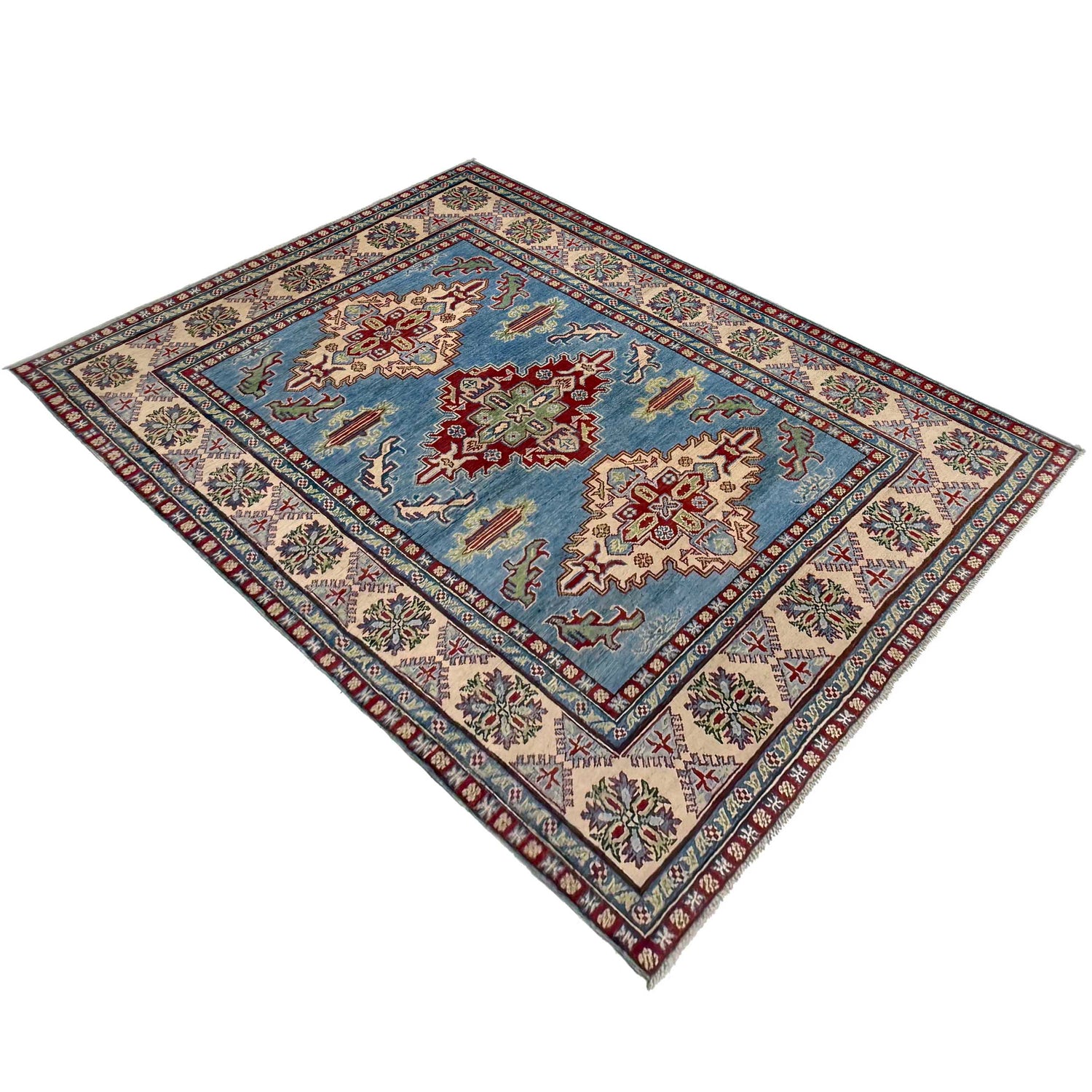 Blue Color Kazak Rug 4' 11" x 6' 9" (ft) - No. G37588