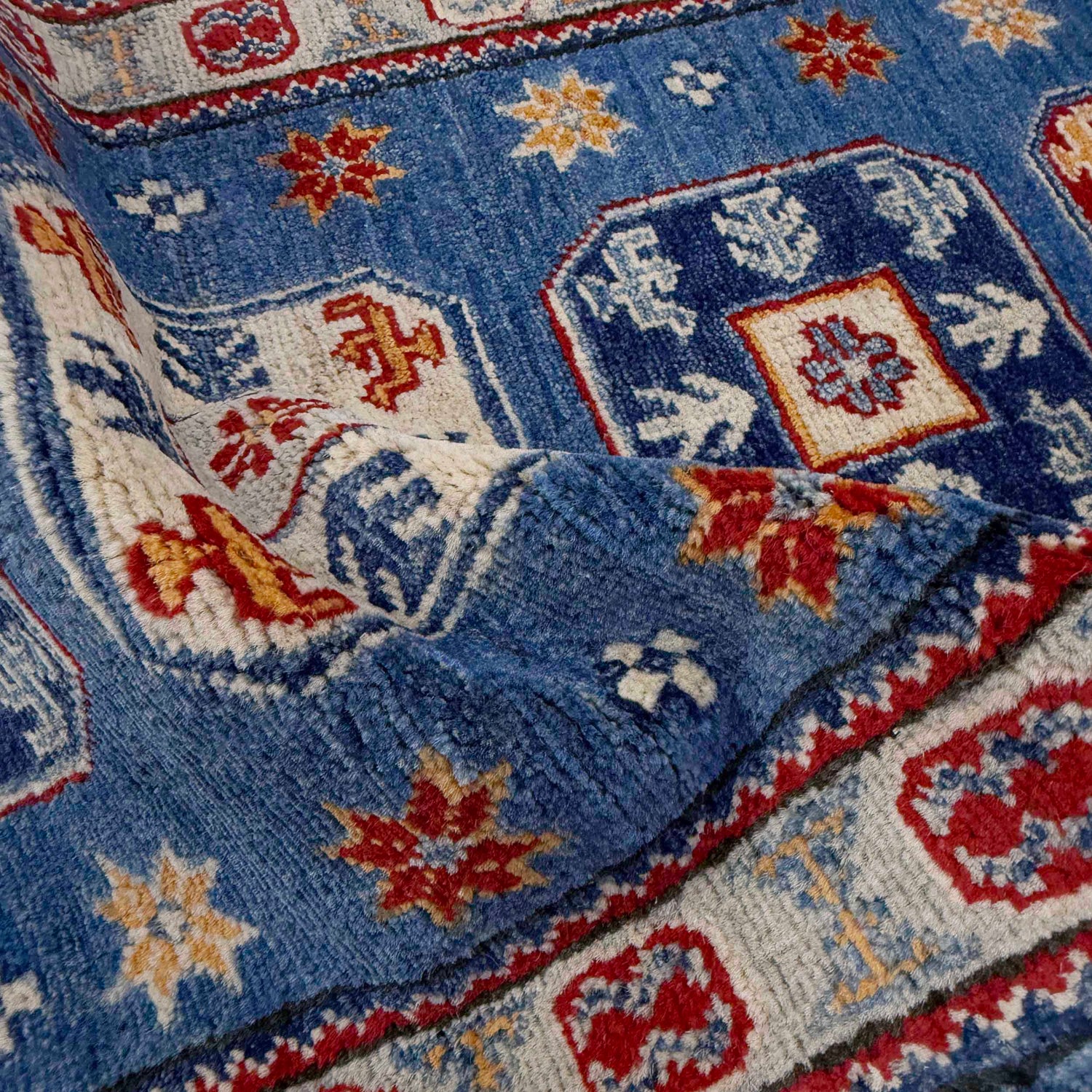 Blue Color Kazak Runner 2' 1" x 6' 1" (ft) - No. G37591