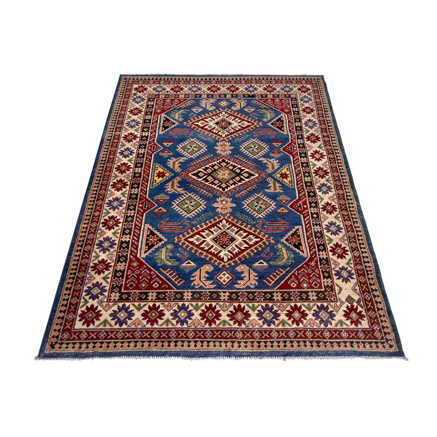Hand Knotted Kazak Rug 4' 10" x 7' 3" (ft) - No. G37597