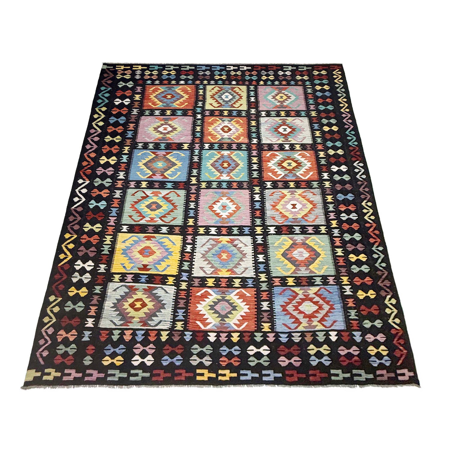 Handmade Vegetable Kelim 9' 5" x 12' 6" (ft) - No. G38825