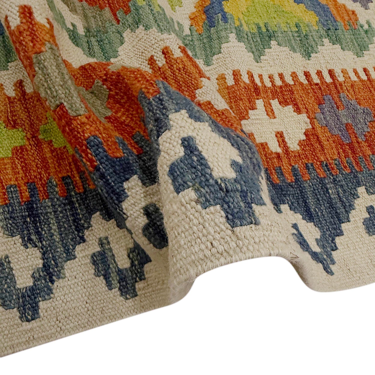 Handmade Vegetable Kelim 6' 9" x 10' 2" (ft) - No. G38826