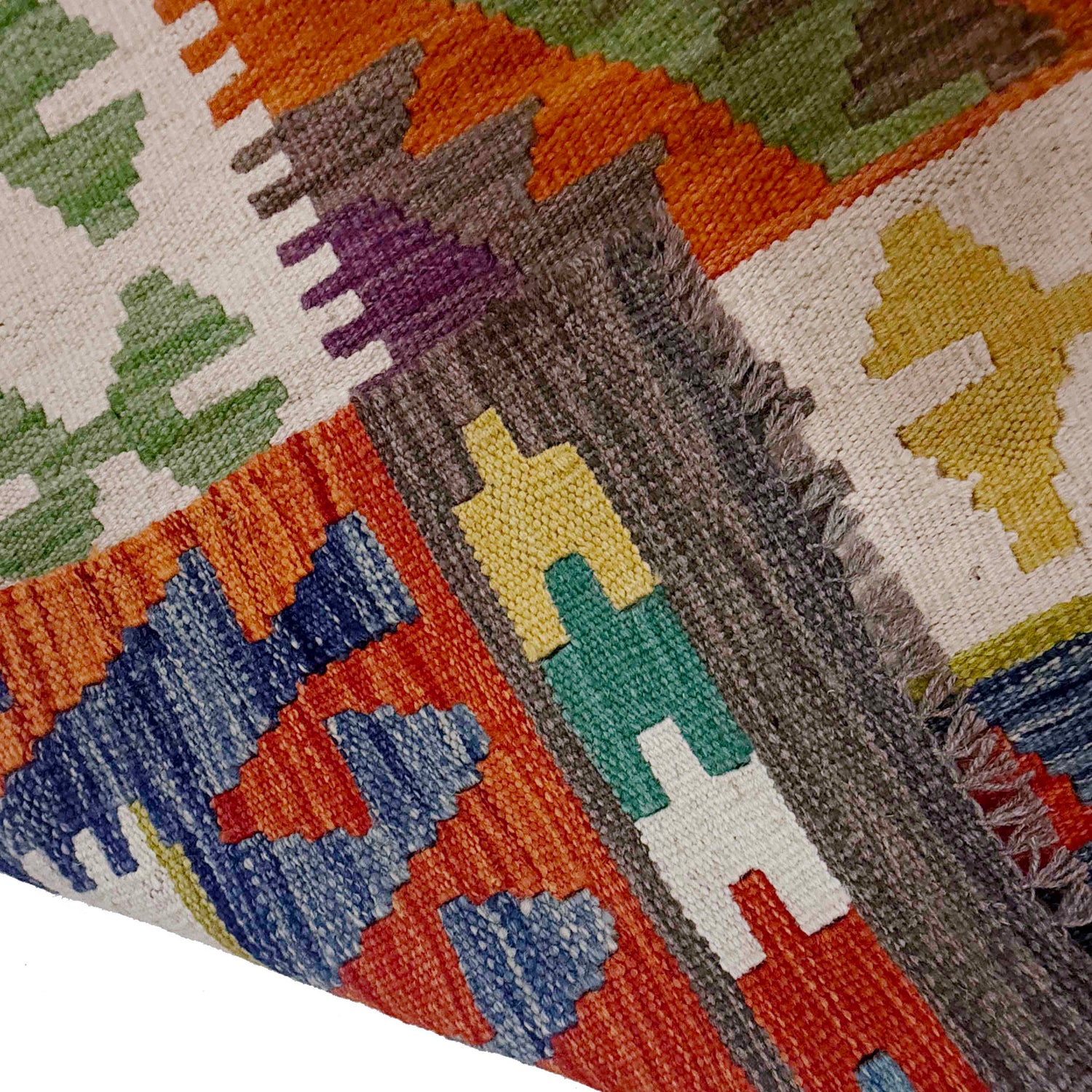 Handmade Vegetable Kelim 6' 9" x 9' 7" (ft) - No. G38830
