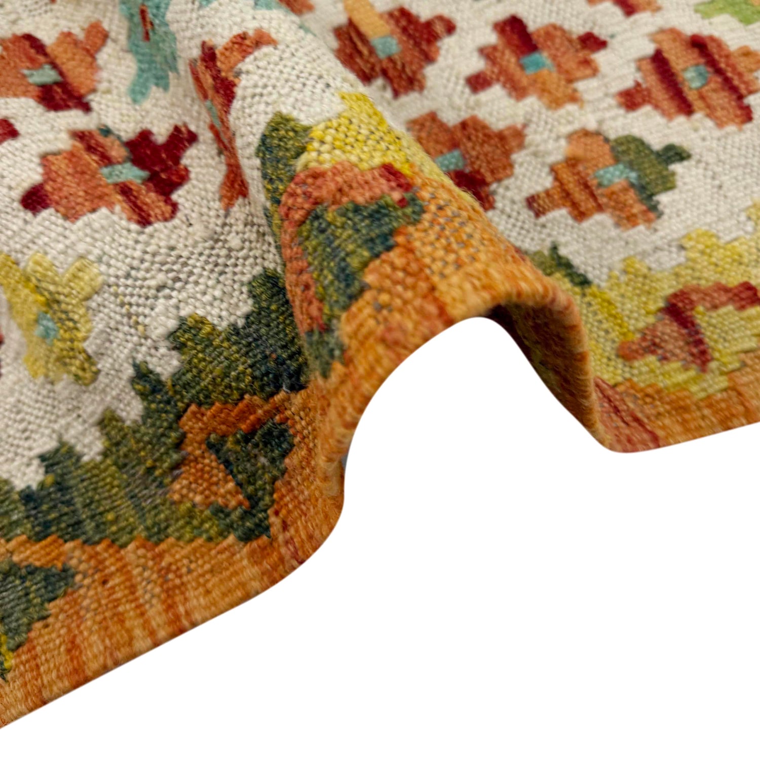 Handmade Vegetable Kelim 6' 8" x 9' 3" (ft) - No. G38831