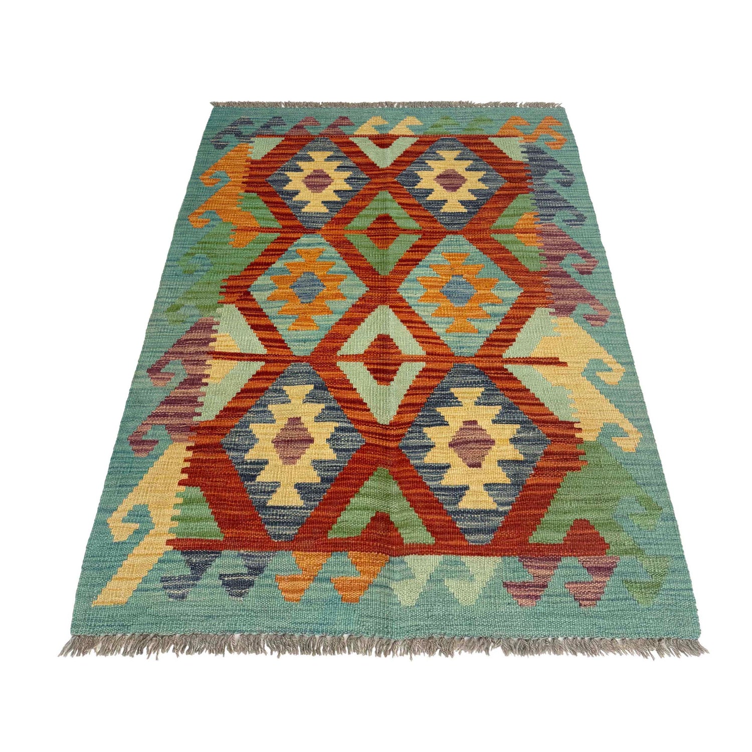 Handmade Vegetable Kilim 2' 7" x 4' 1" (ft) - No. G38833