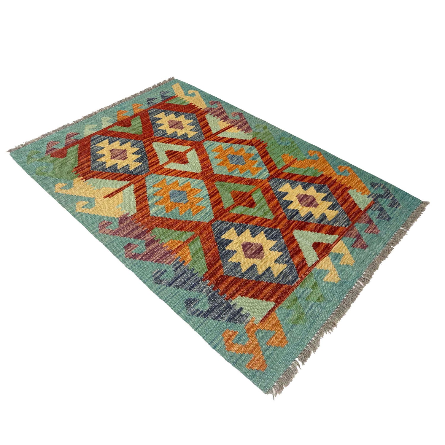 Handmade Vegetable Kilim 2' 7" x 4' 1" (ft) - No. G38833