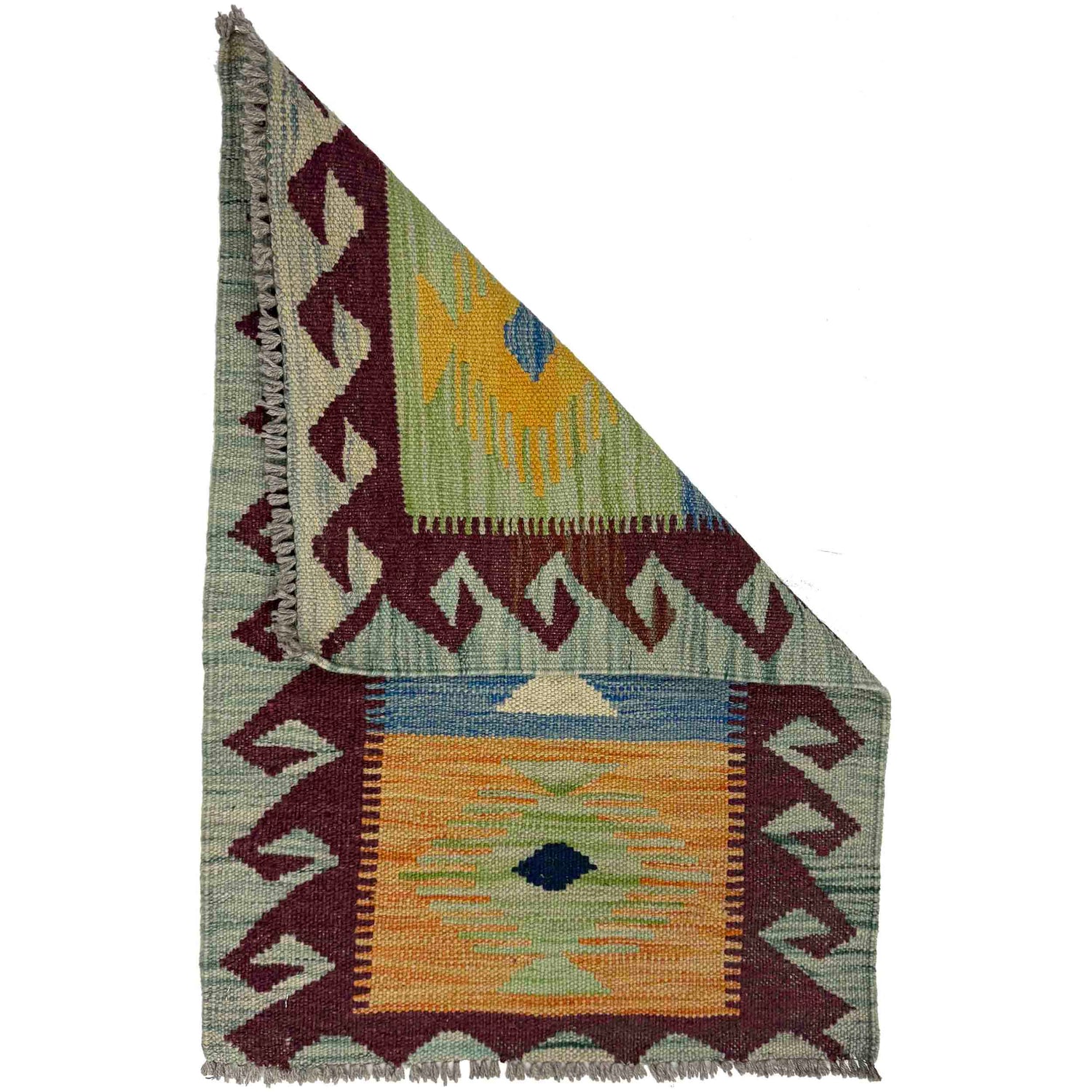 Handmade Vegetable Kelim 1' 10" x 2' 9" (ft) - No. G38845
