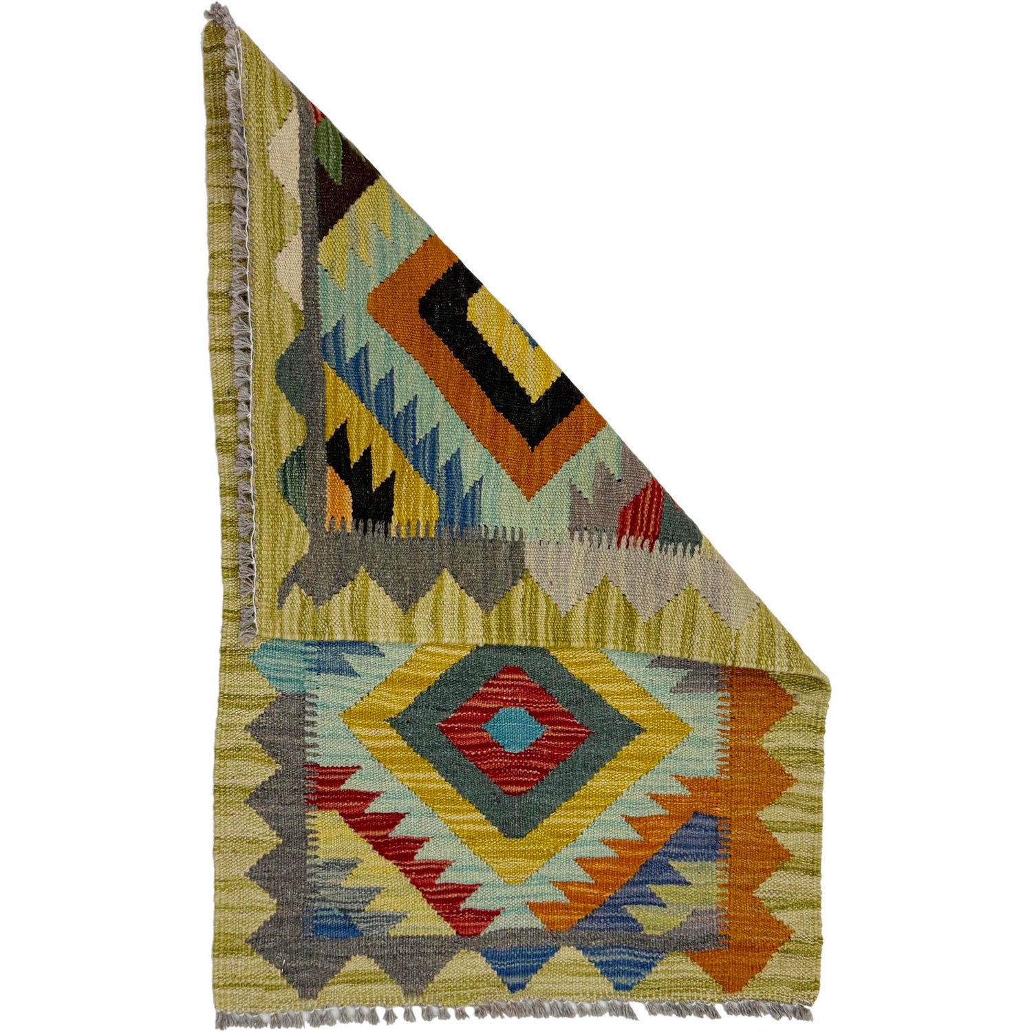 Handmade Vegetable Kilim 1' 10" x 2' 11" (ft) - No. G38850