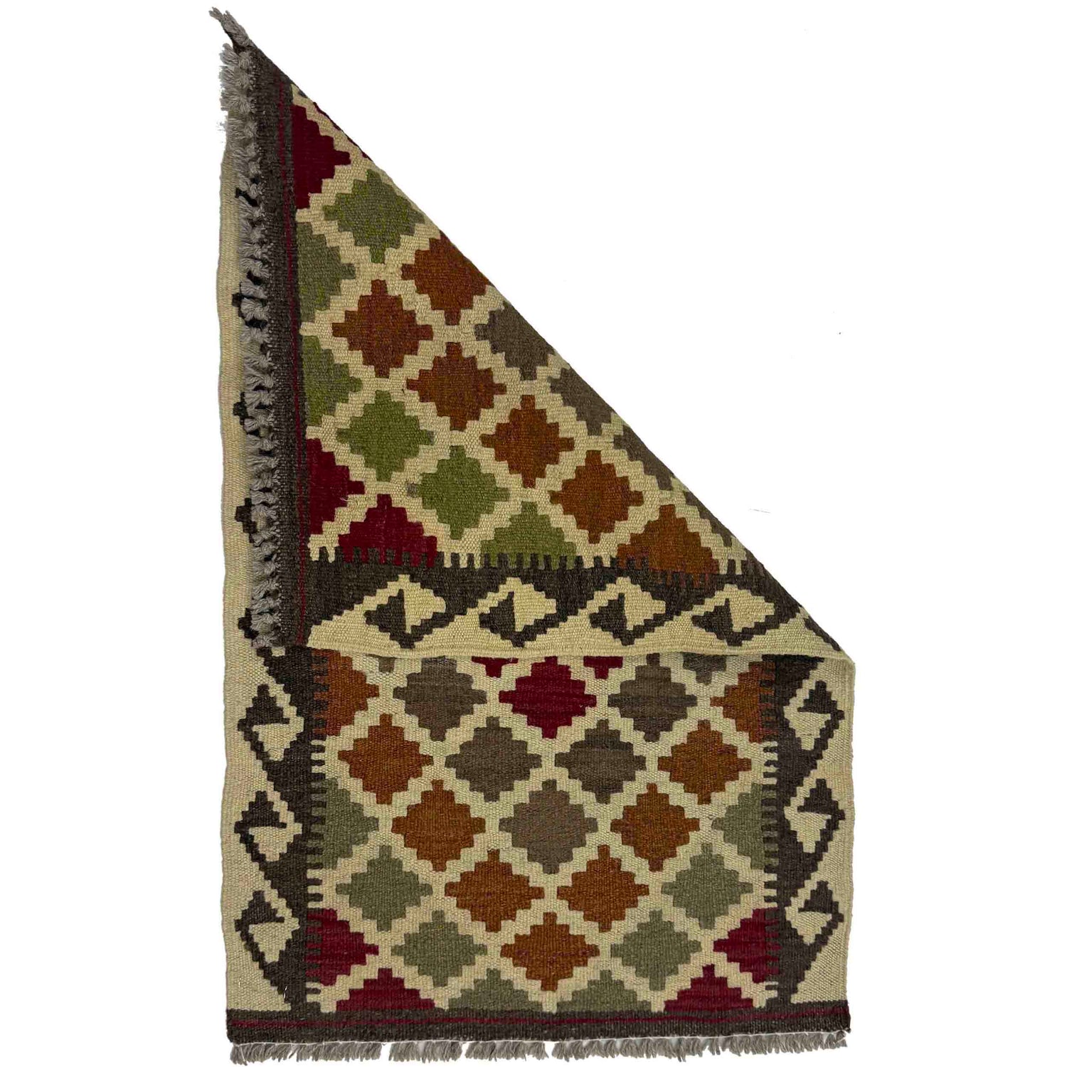Handmade Vegetable Kelim 1' 11" x 3' 1" (ft) - No. G38853