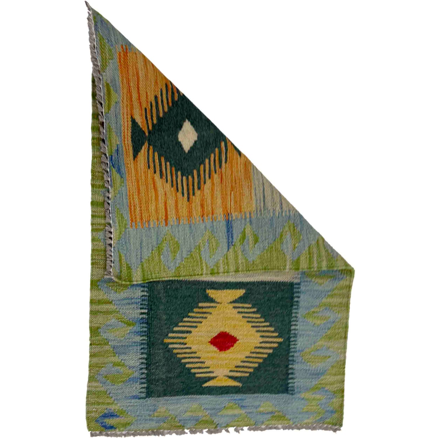 Handmade Vegetable Kilim 1' 10" x 2' 11" (ft) - No. G38856