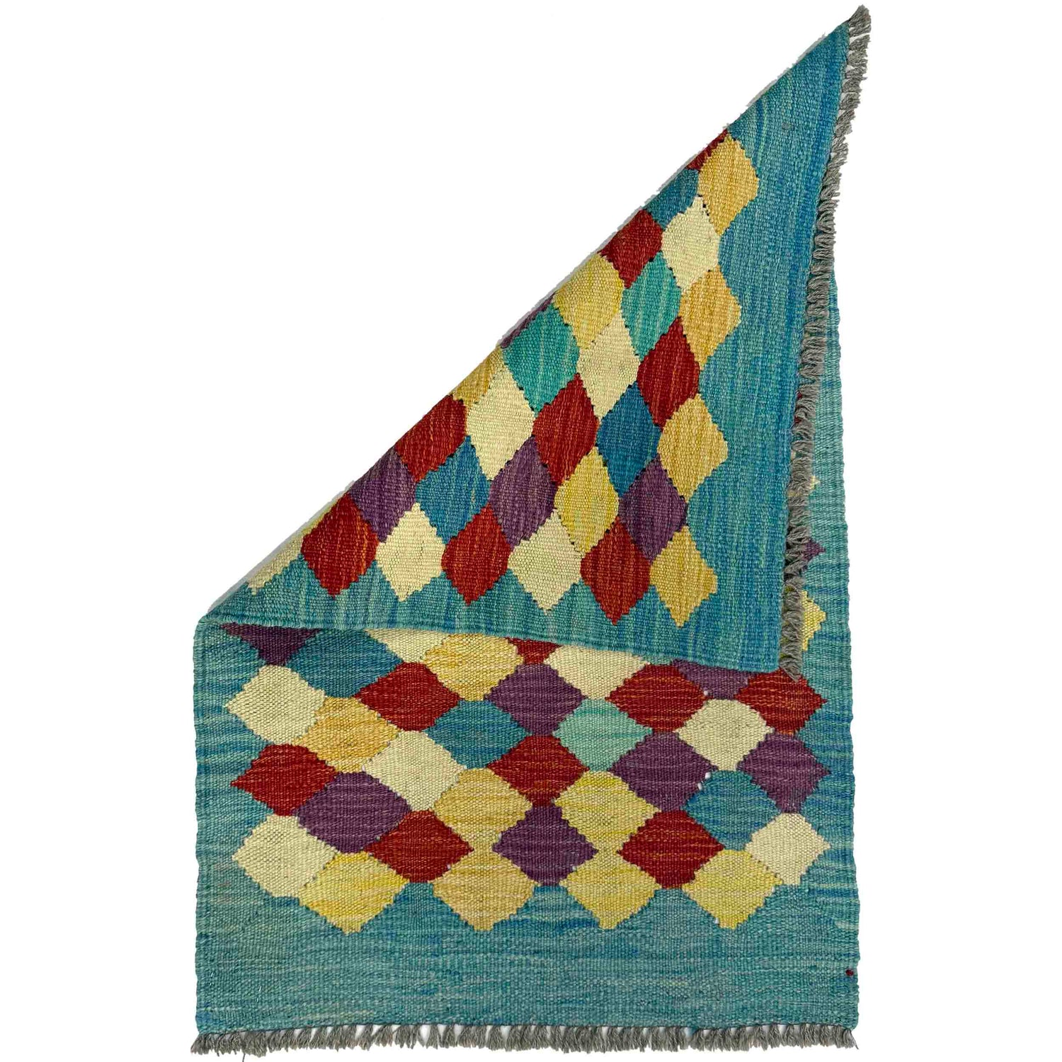 Handmade Vegetable Kilim 1' 11" x 2' 11" (ft) - No. G38861