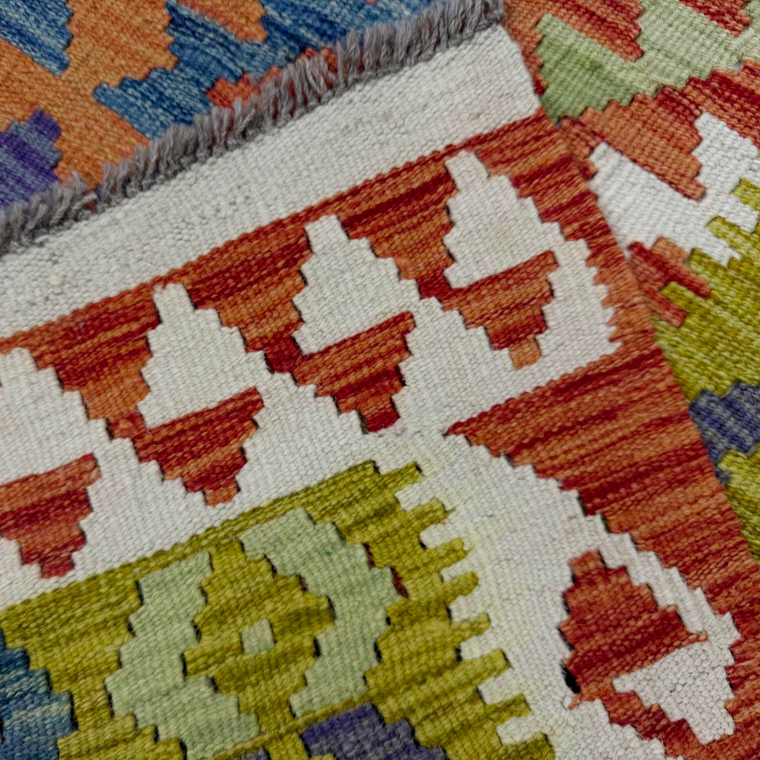 Handmade Vegetable Kilim 4' 5" x 6' 4" (ft) - No. G38880