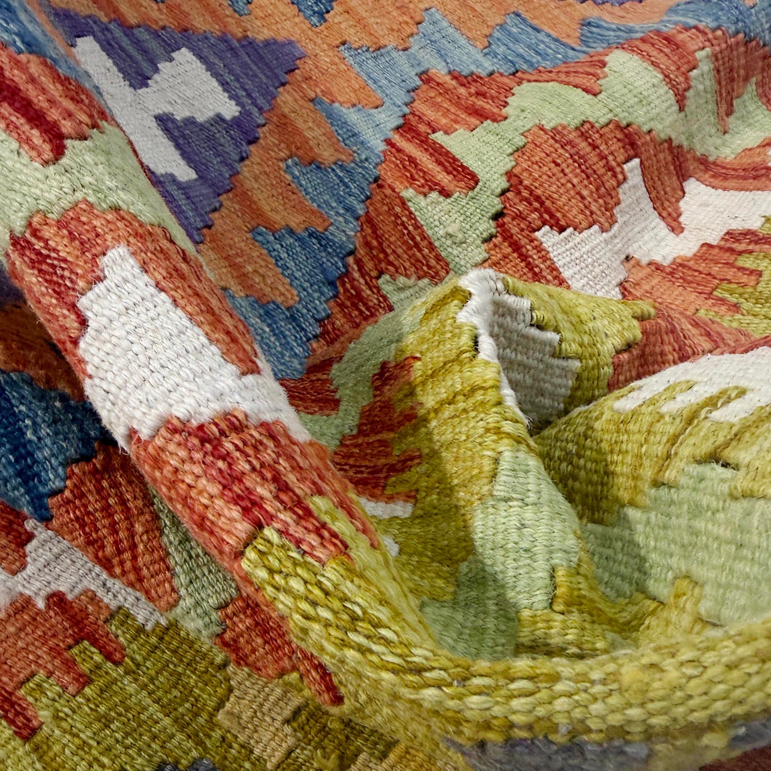 Handmade Vegetable Kilim 4' 5" x 6' 4" (ft) - No. G38880