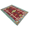 Handmade Vegetable Kilim 4' 5" x 6' 7" (ft) - No. G38881