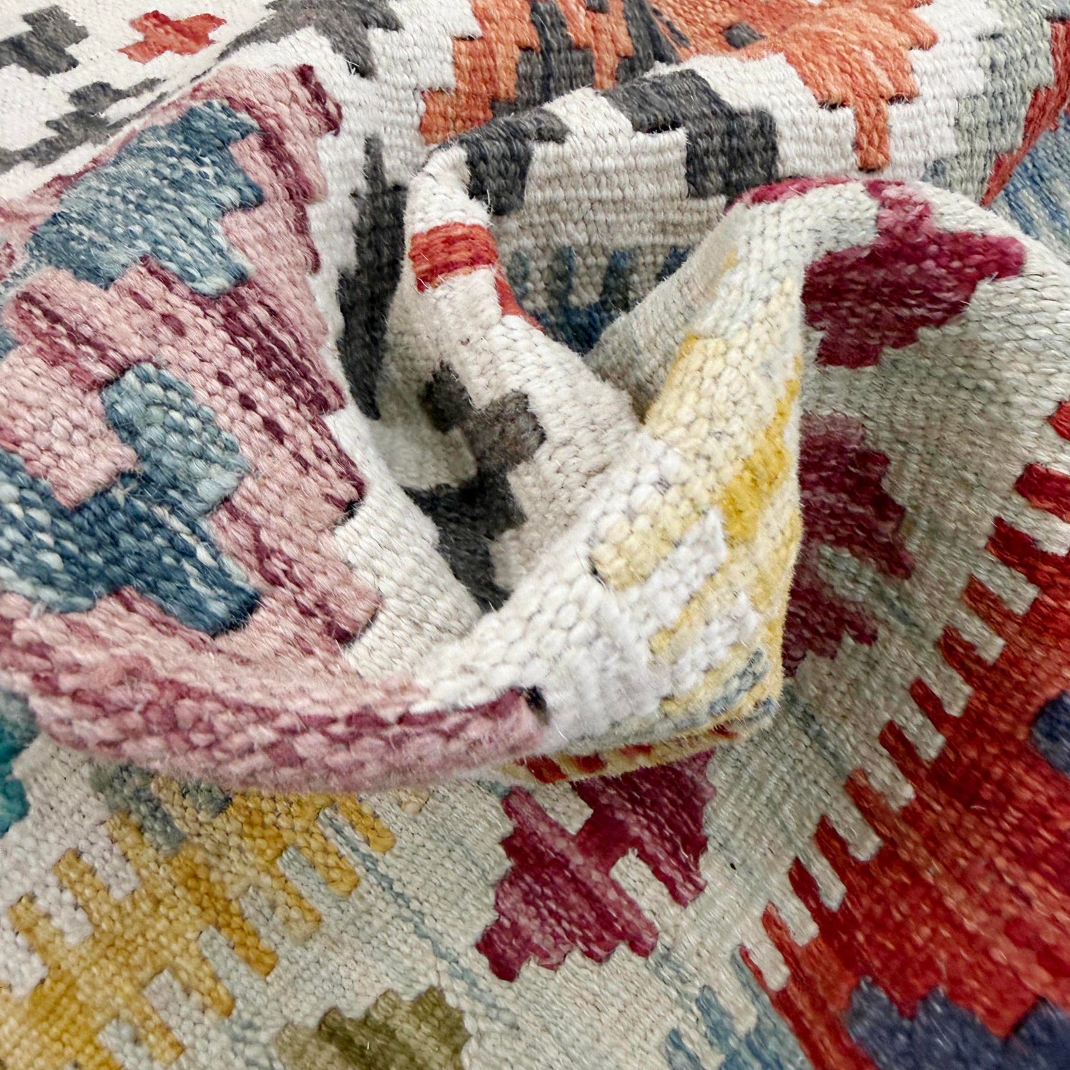 Handmade Vegetable Kelim 4' 3" x 6' 5" (ft) - No. G38882