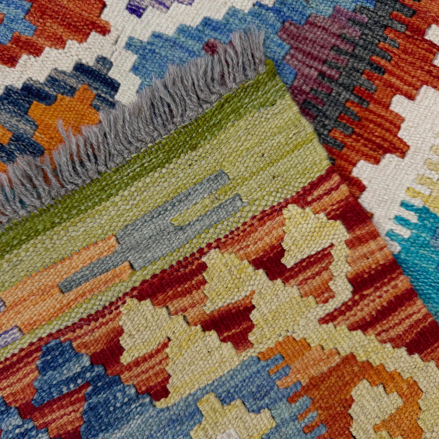 Handmade Vegetable Kelim 5' 2" x 6' 3" (ft) - No. G38891
