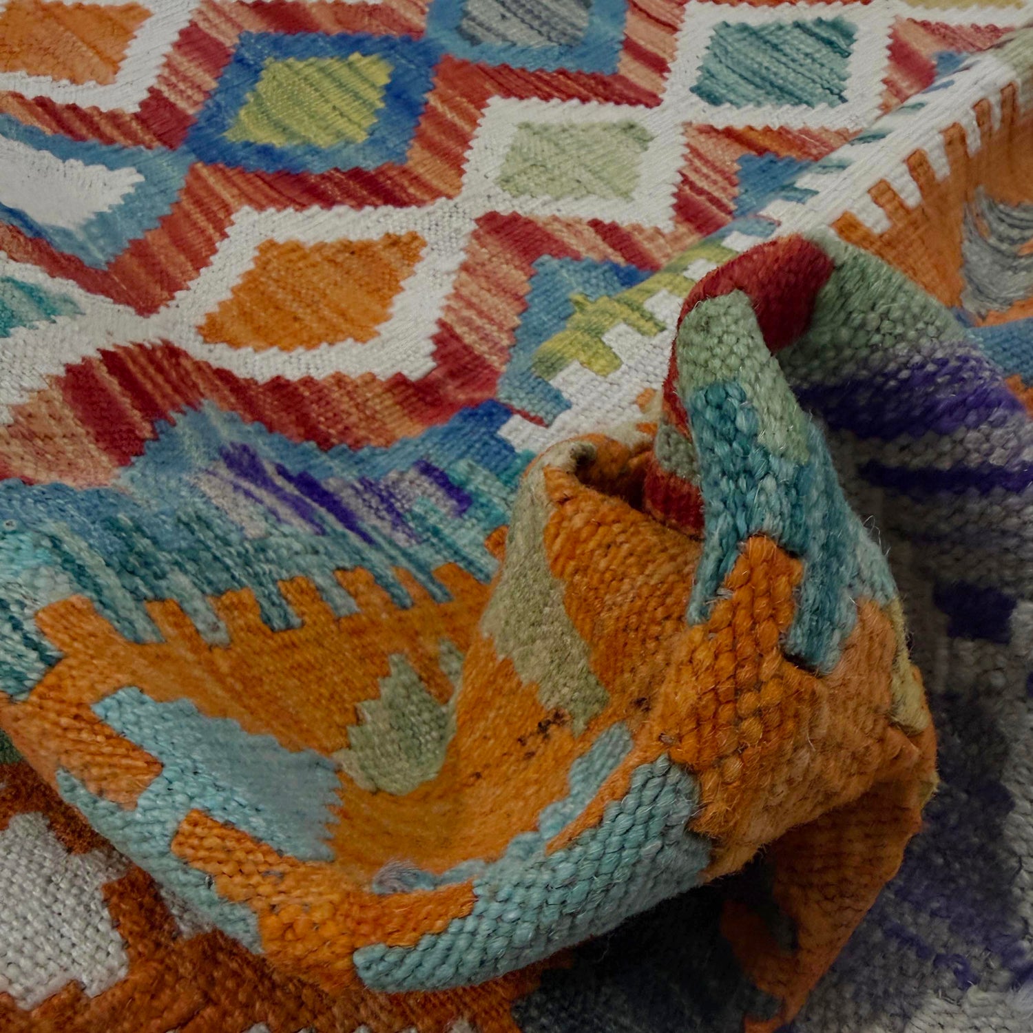 Handmade Vegetable Kilim 4' 10" x 6' 8" (ft) - No. G38892