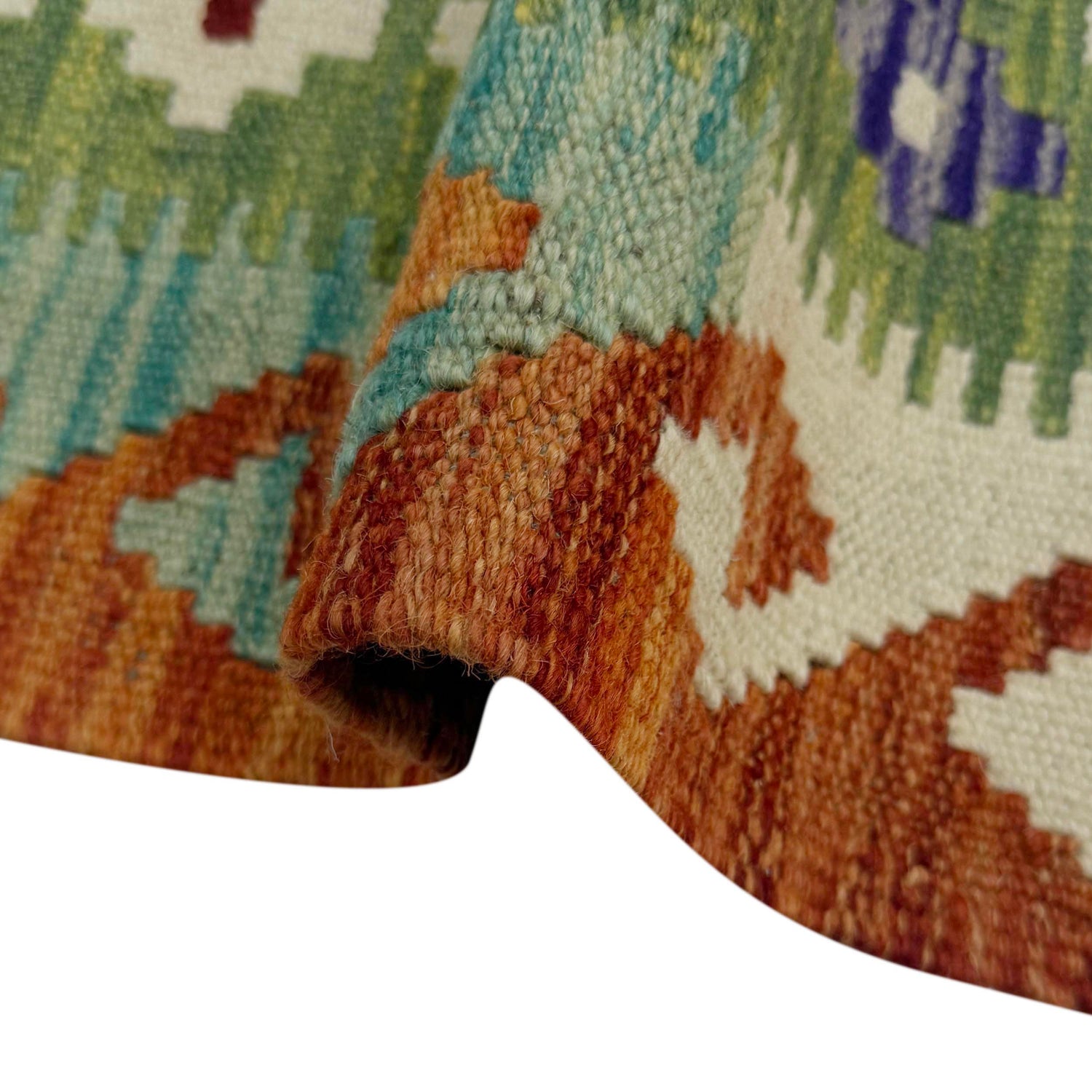 Handmade Vegetable Kelim 5' 1" x 6' 2" (ft) - No. G38894