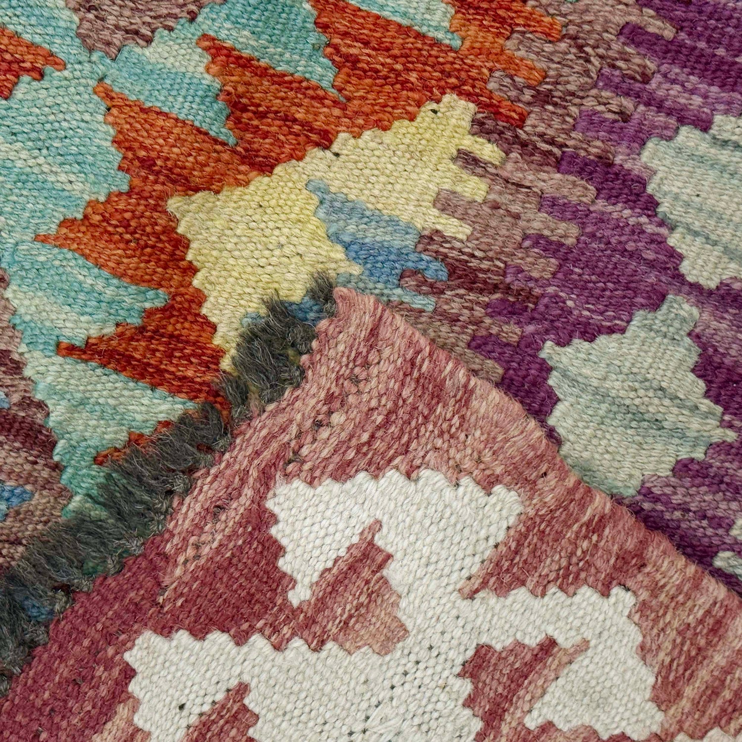 Handmade Vegetable Kilim 4' 9" x 6' 4" (ft) - No. G38895