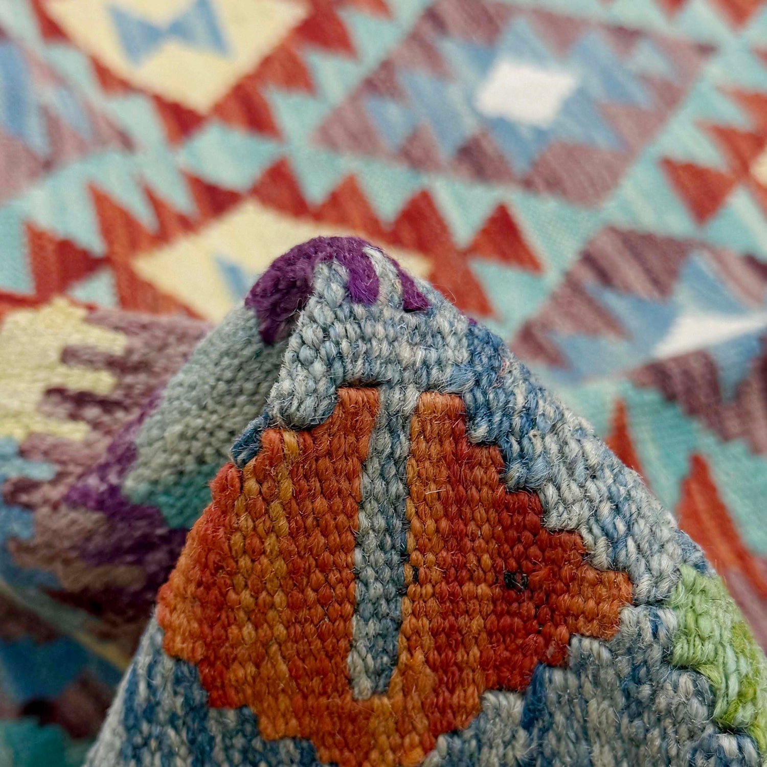 Handmade Vegetable Kilim 4' 9" x 6' 4" (ft) - No. G38895