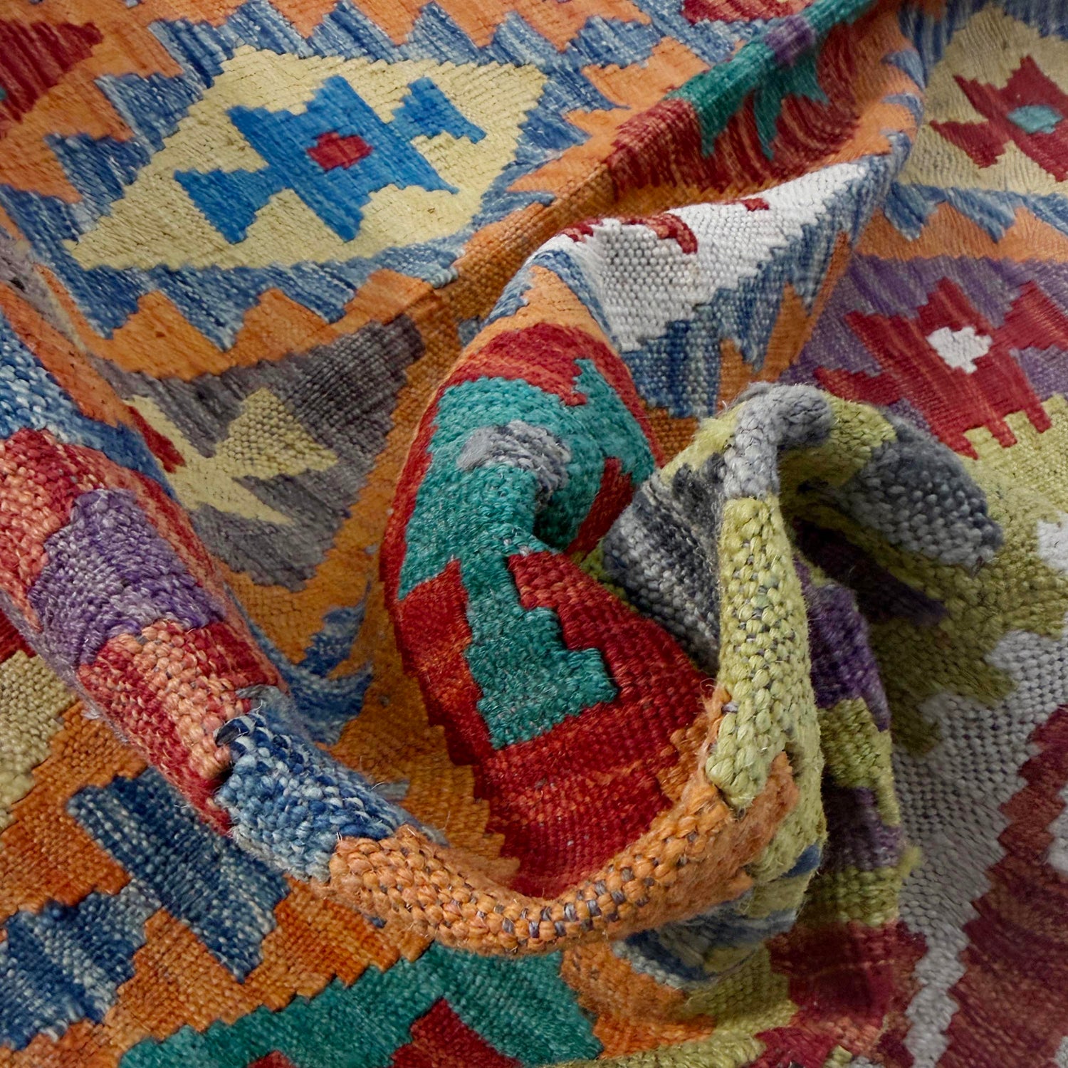 Handmade Vegetable Kelim 4' 10" x 6' 8" (ft) - No. G38897