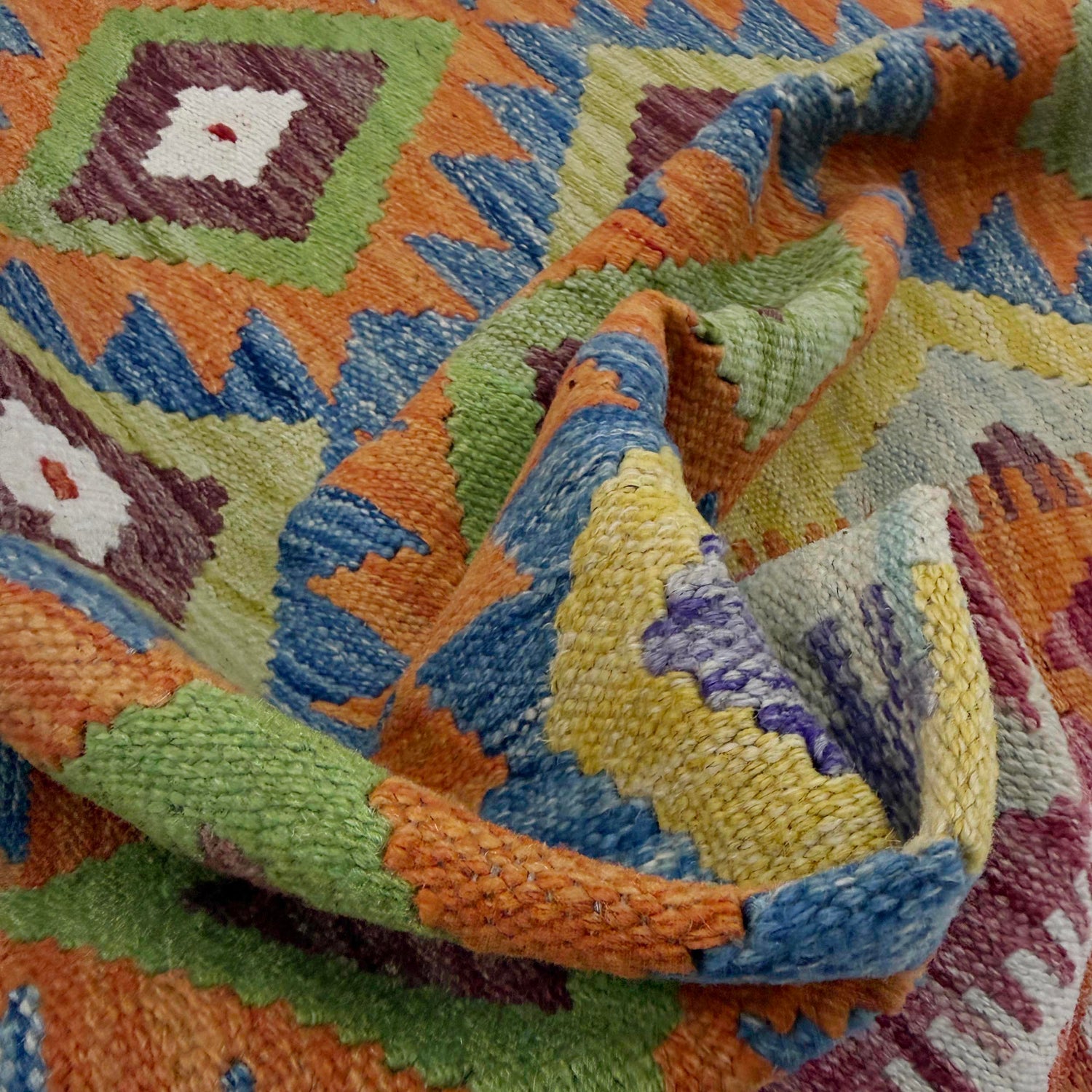 Handmade Vegetable Kilim 3' 5" x 4' 10" (ft) - No. G38898