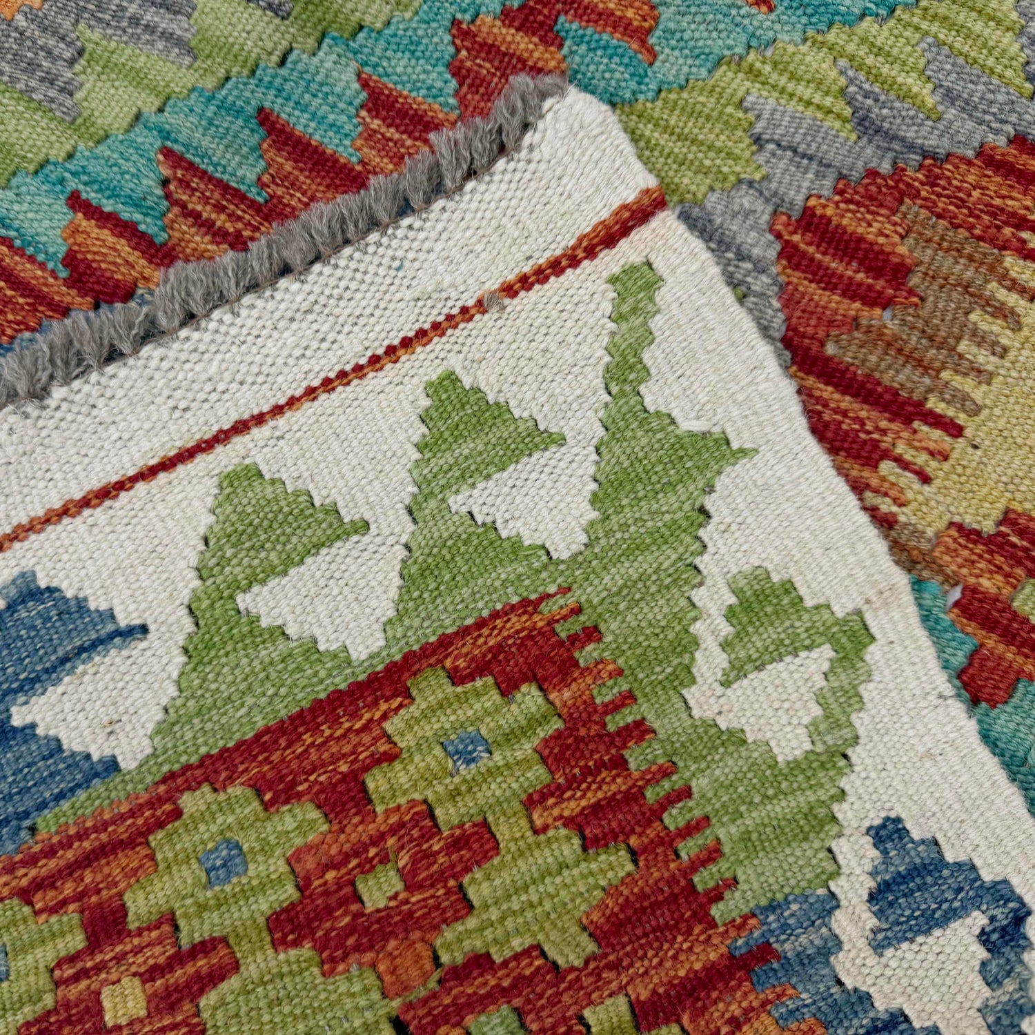 Handmade Vegetable Kilim 5' 1" x 6' 5" (ft) - No. G38906