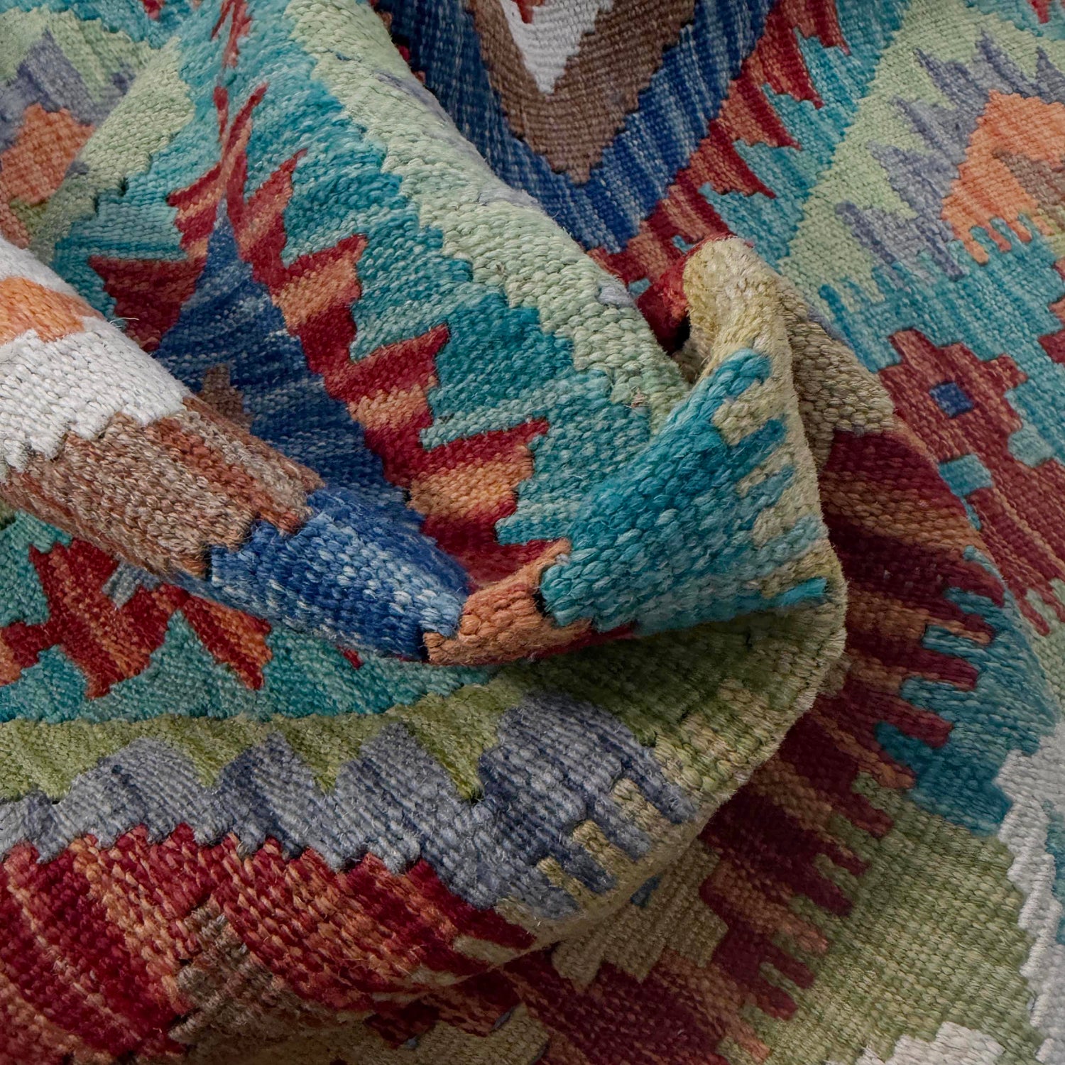 Handmade Vegetable Kilim 5' 1" x 6' 5" (ft) - No. G38906