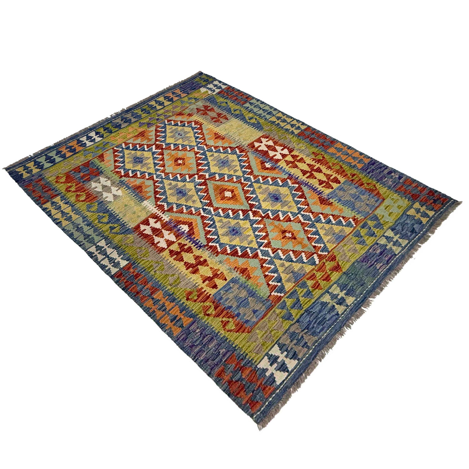 Handmade Vegetable Kilim 5' 0" x 6' 5" (ft) - No. G38908