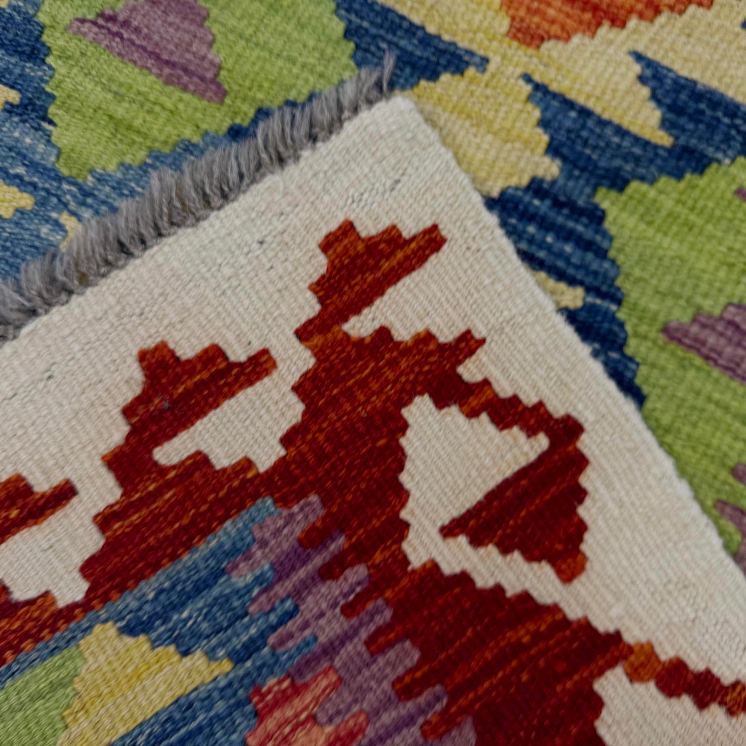 Handmade Vegetable Kilim 3' 1" x 4" 11" (ft) - No. G38915