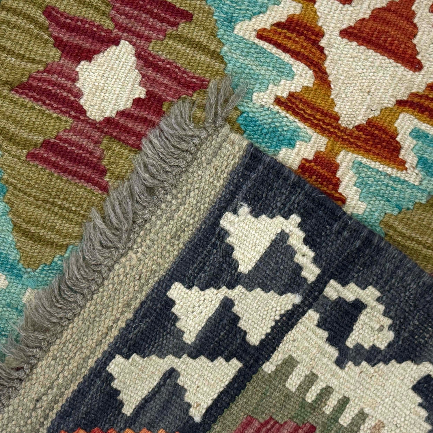 Handmade Vegetable Kilim 3' 5" x 5" 5" (ft) - No. G38918