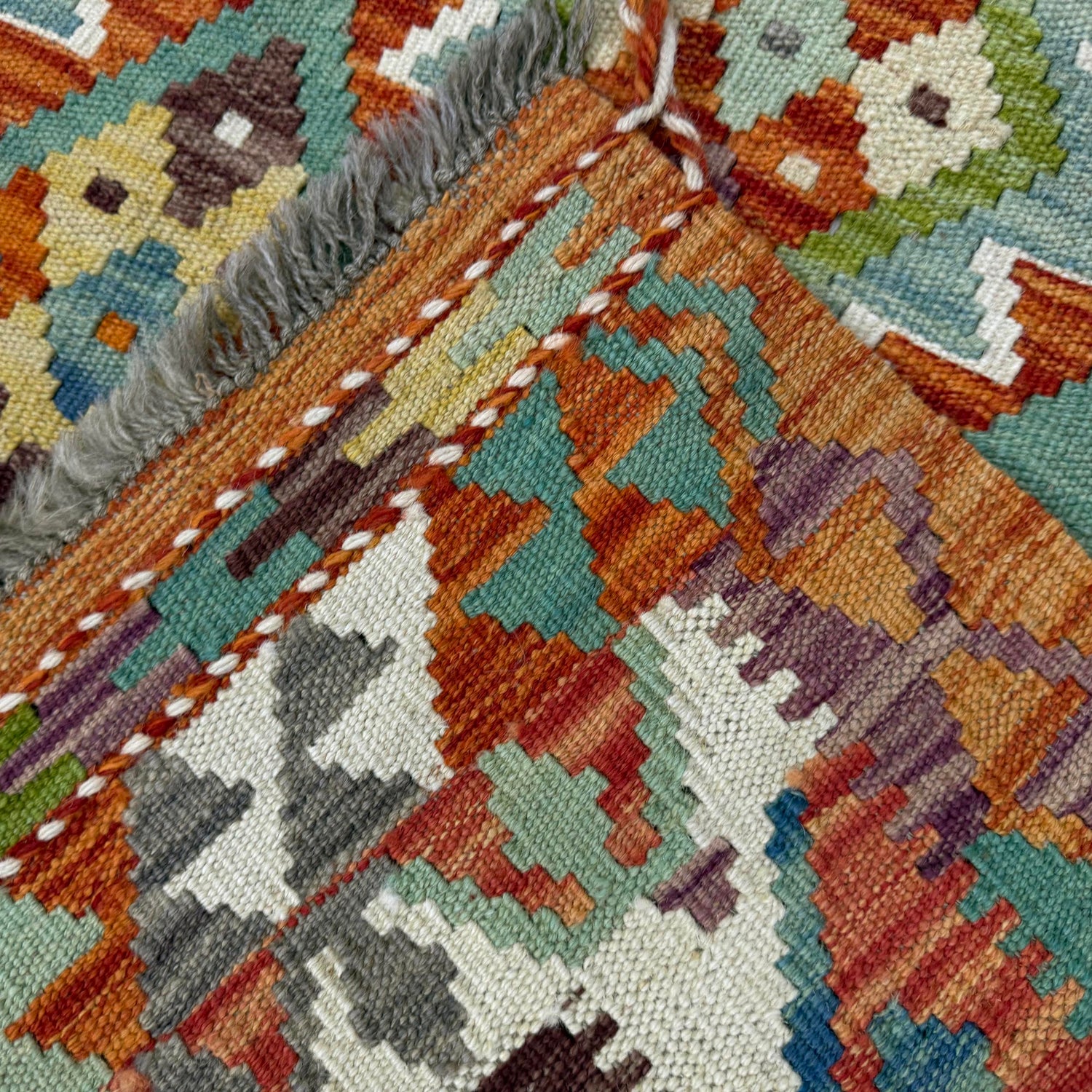 Handmade Vegetable Kelim 3' 6" x 4' 10" (ft) - No. G38921
