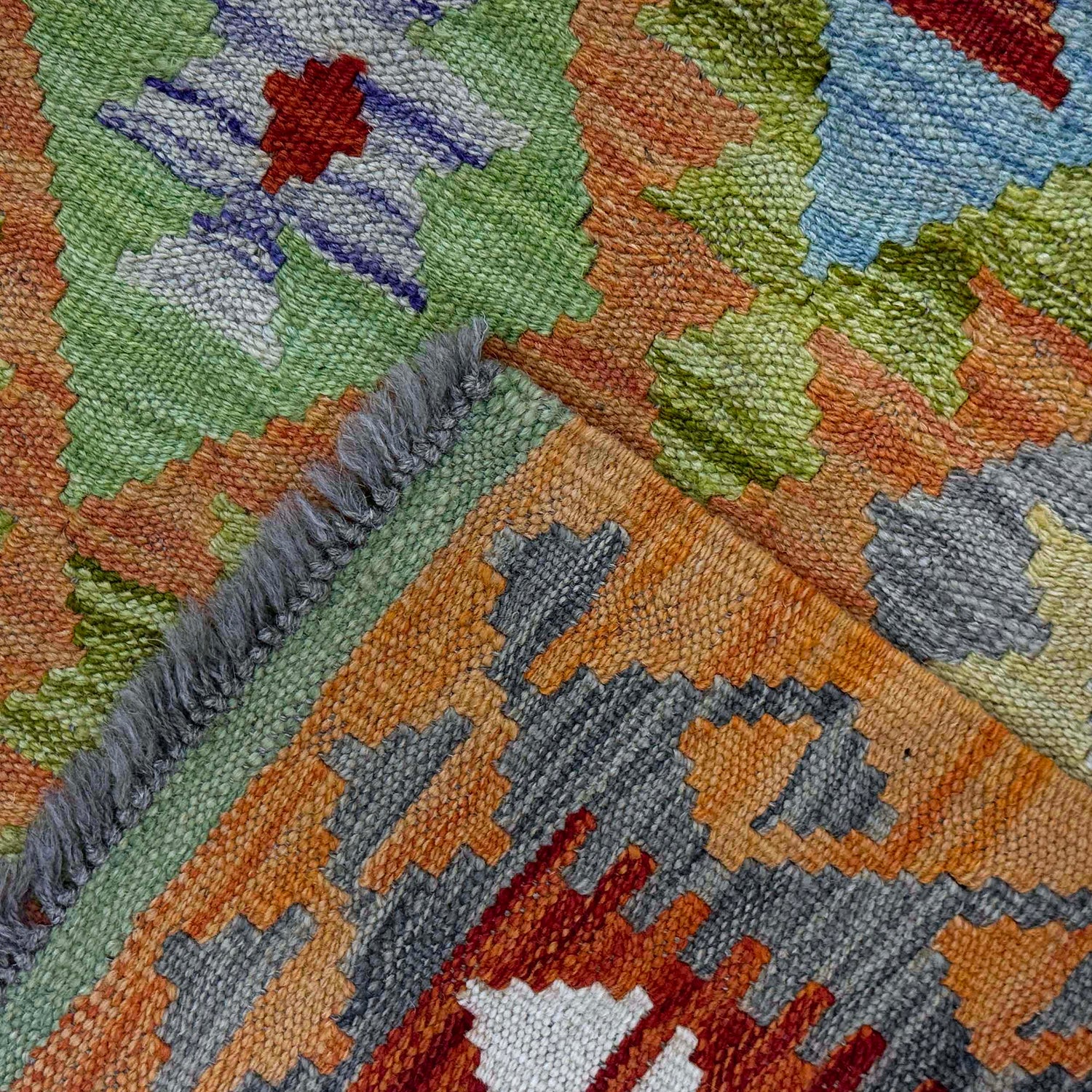 Handmade Vegetable Kelim 3' 6" x 5" 3" (ft) - No. G38922