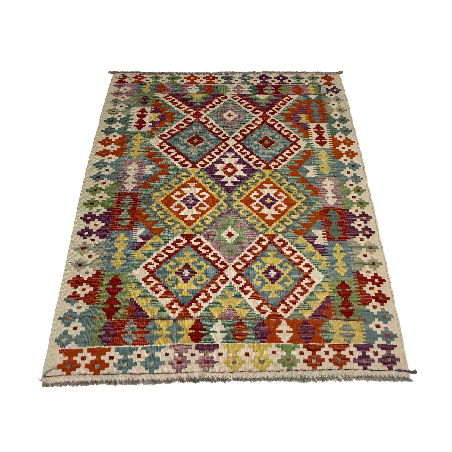 Handmade Vegetable Kilim 3' 5" x 5" 2" (ft) - No. G38923