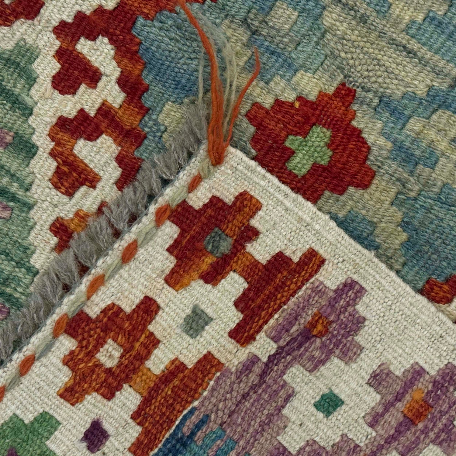 Handmade Vegetable Kilim 3' 5" x 5" 2" (ft) - No. G38923