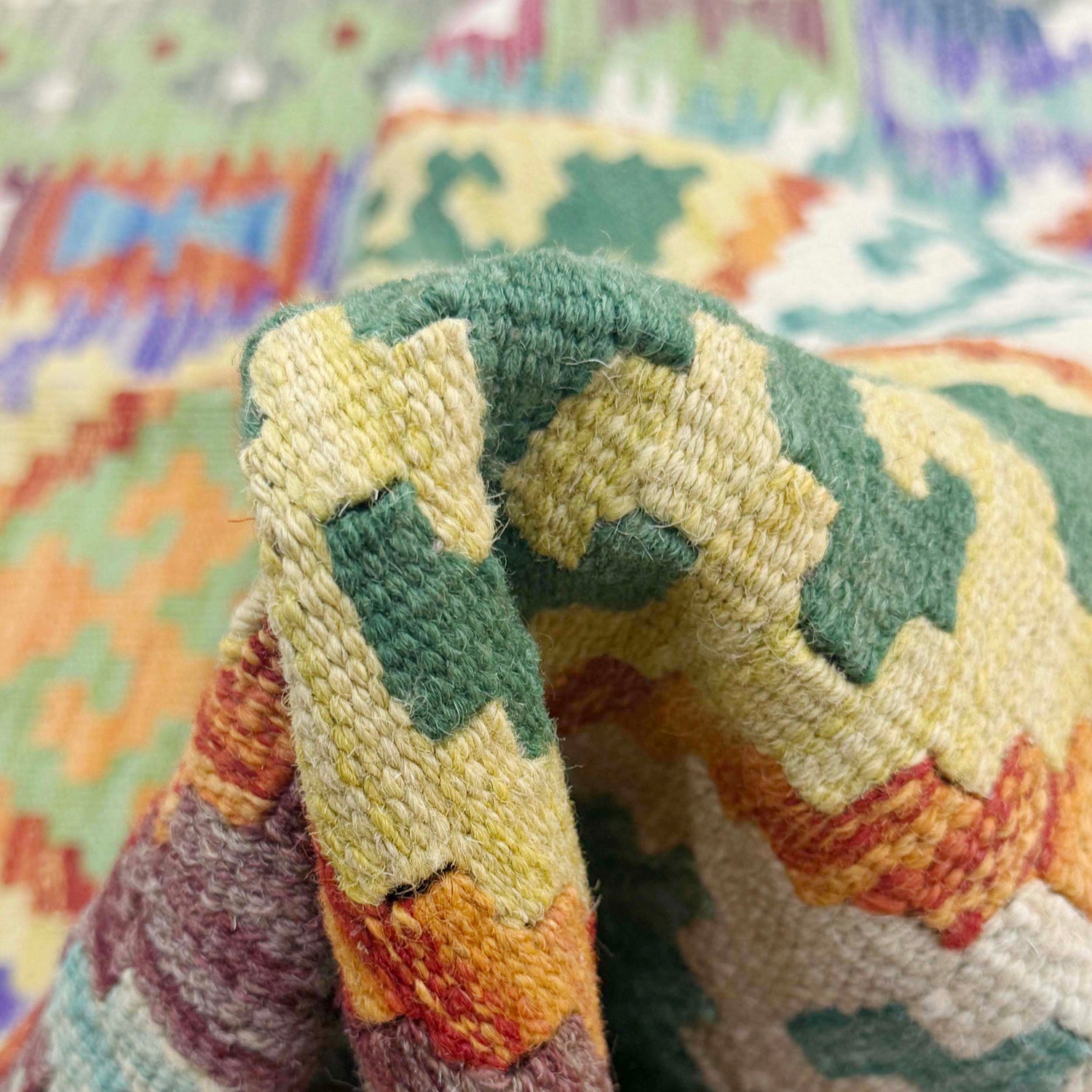 Handmade Vegetable Kelim 4' 10" x 6' 7" (ft) - No. G38927