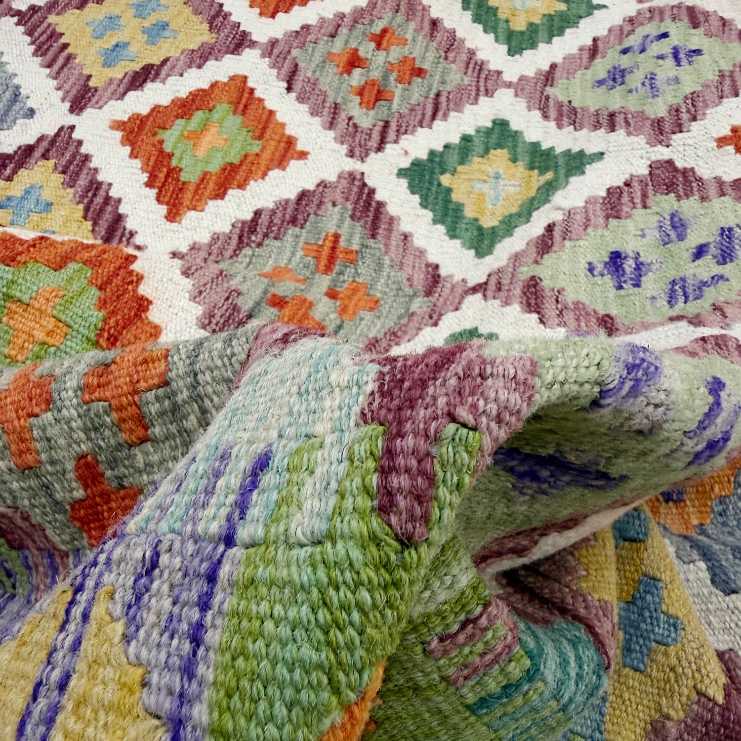 Handmade Vegetable Kelim 4' 11" x 6' 6" (ft) - No. G38928