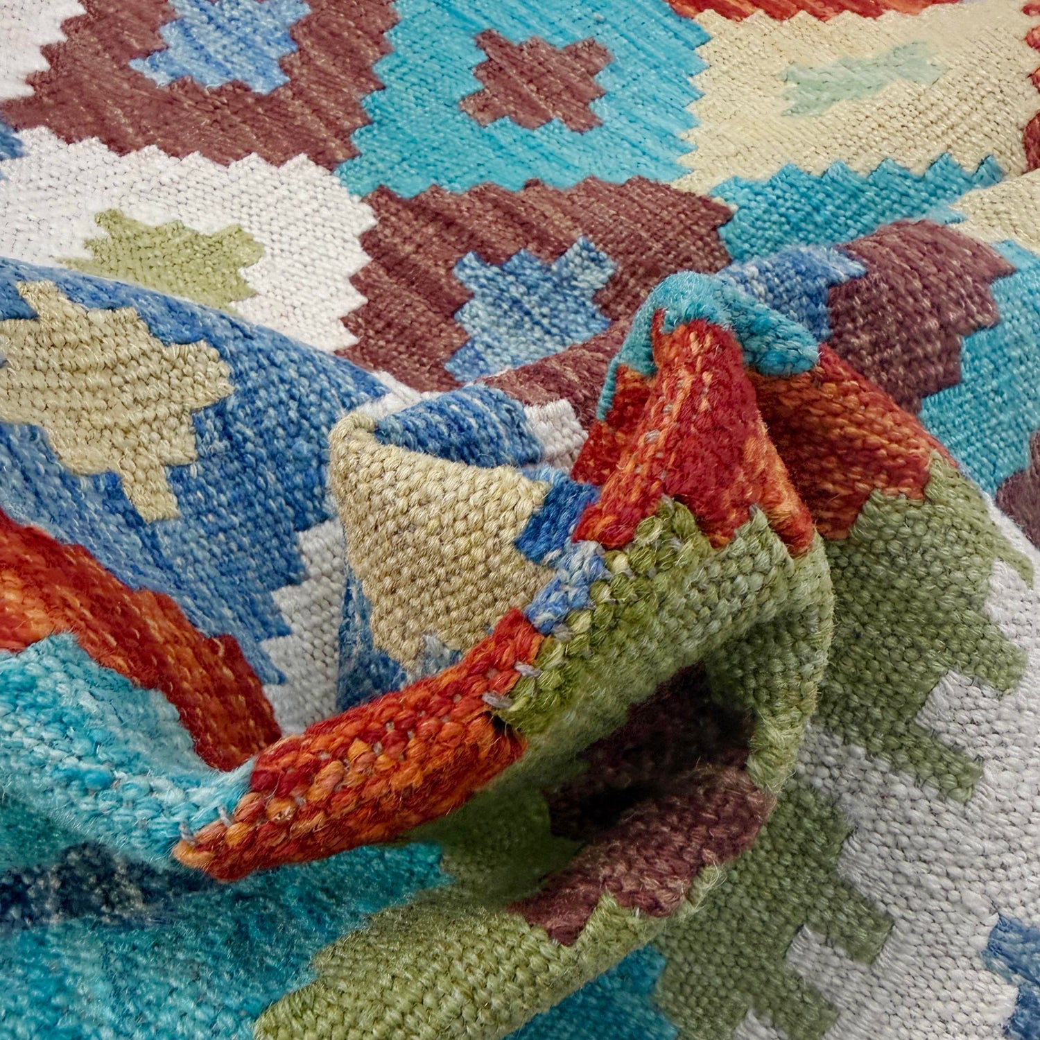 Handmade Vegetable Kilim 4' 11" x 6' 6" (ft) - No. G38930