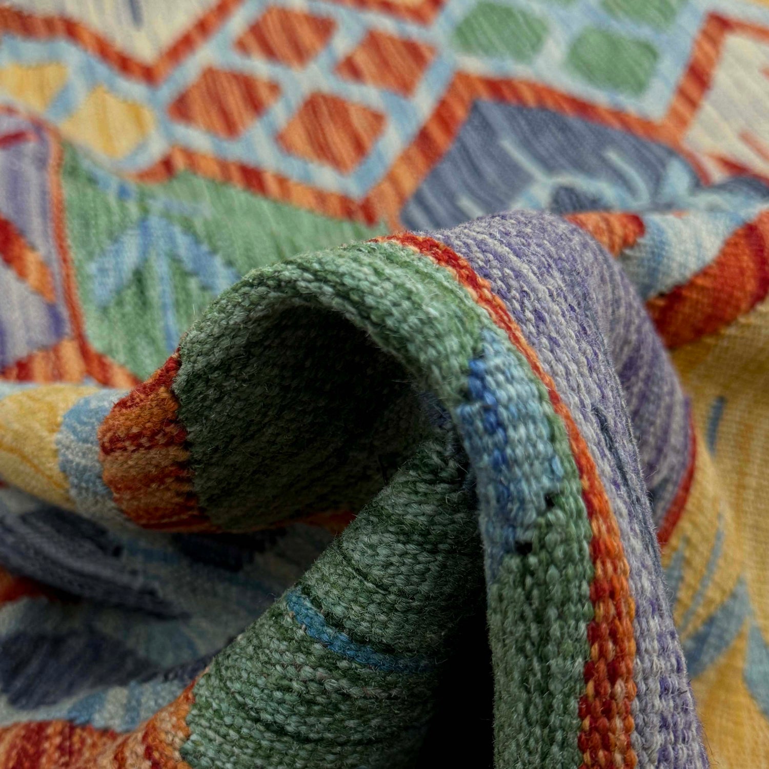 Handmade Vegetable Kilim 5' 11" x 8' 2" (ft) - No. G38931